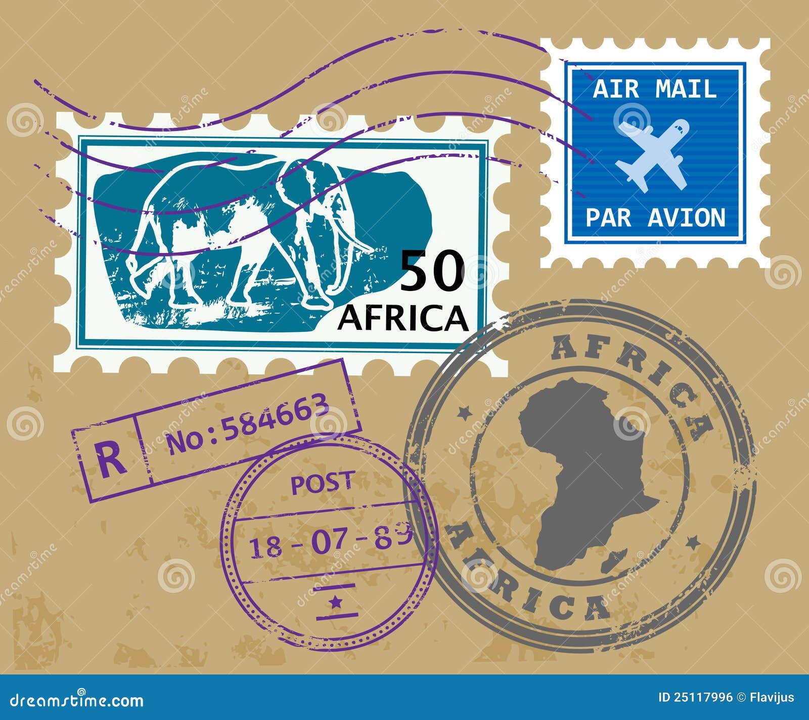 Africa Post Stamps Royalty Free Stock Image Image 25117996