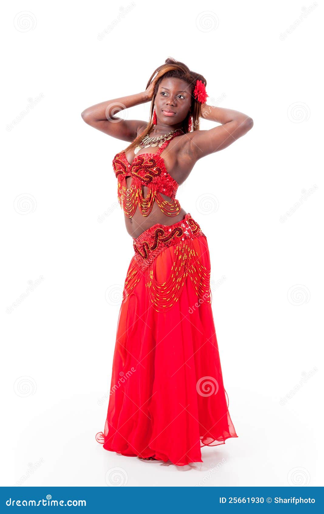 Africanamerican Belly Dancer Posing Stock Photo Image 25661930