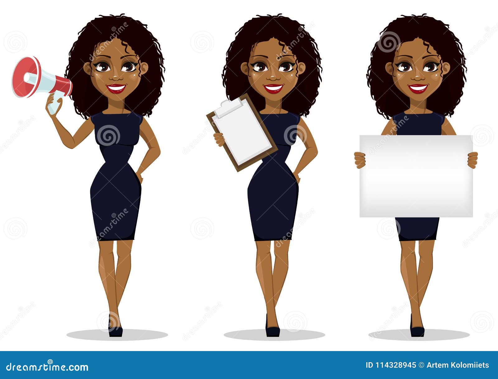 African American Business Woman Cartoon Character, Set. Stock Vector - Illustration of checkmark, cartoon: 114328945 African American Business Woman Cartoon Character, Set. Stock Vector - Illustration of checkmark, cartoon: 114328945