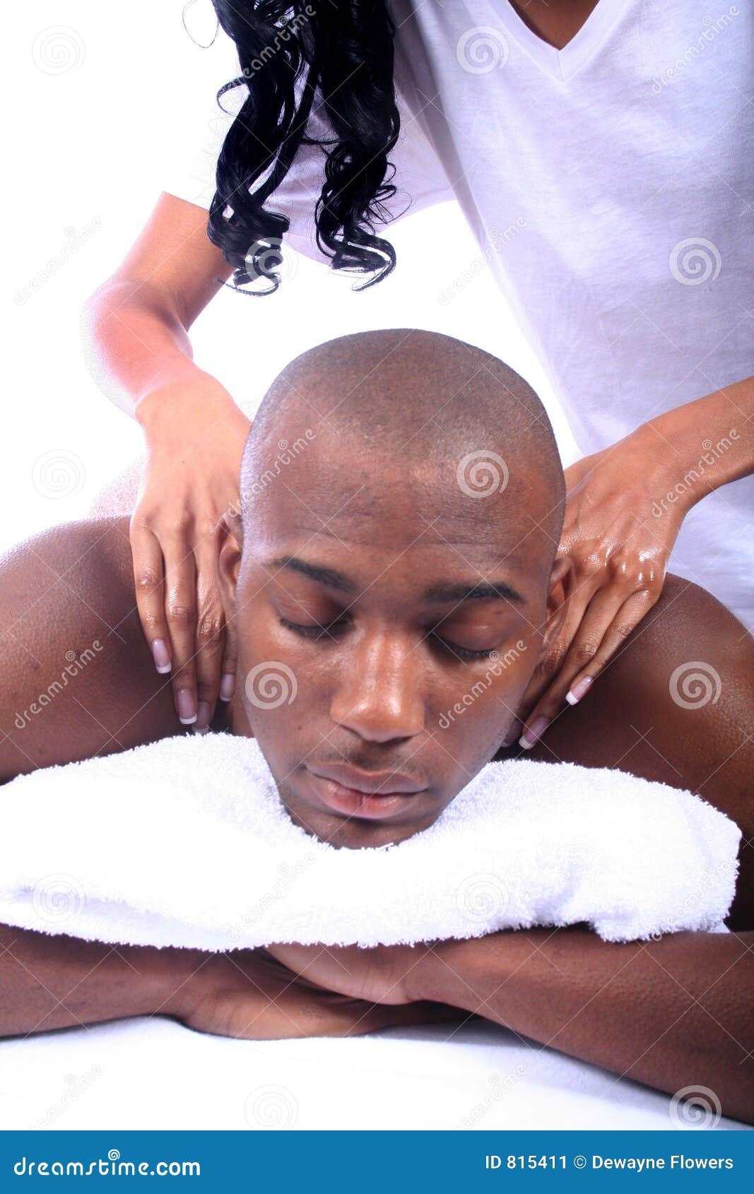 African American Couple At Spa Stock Image - Image of ...