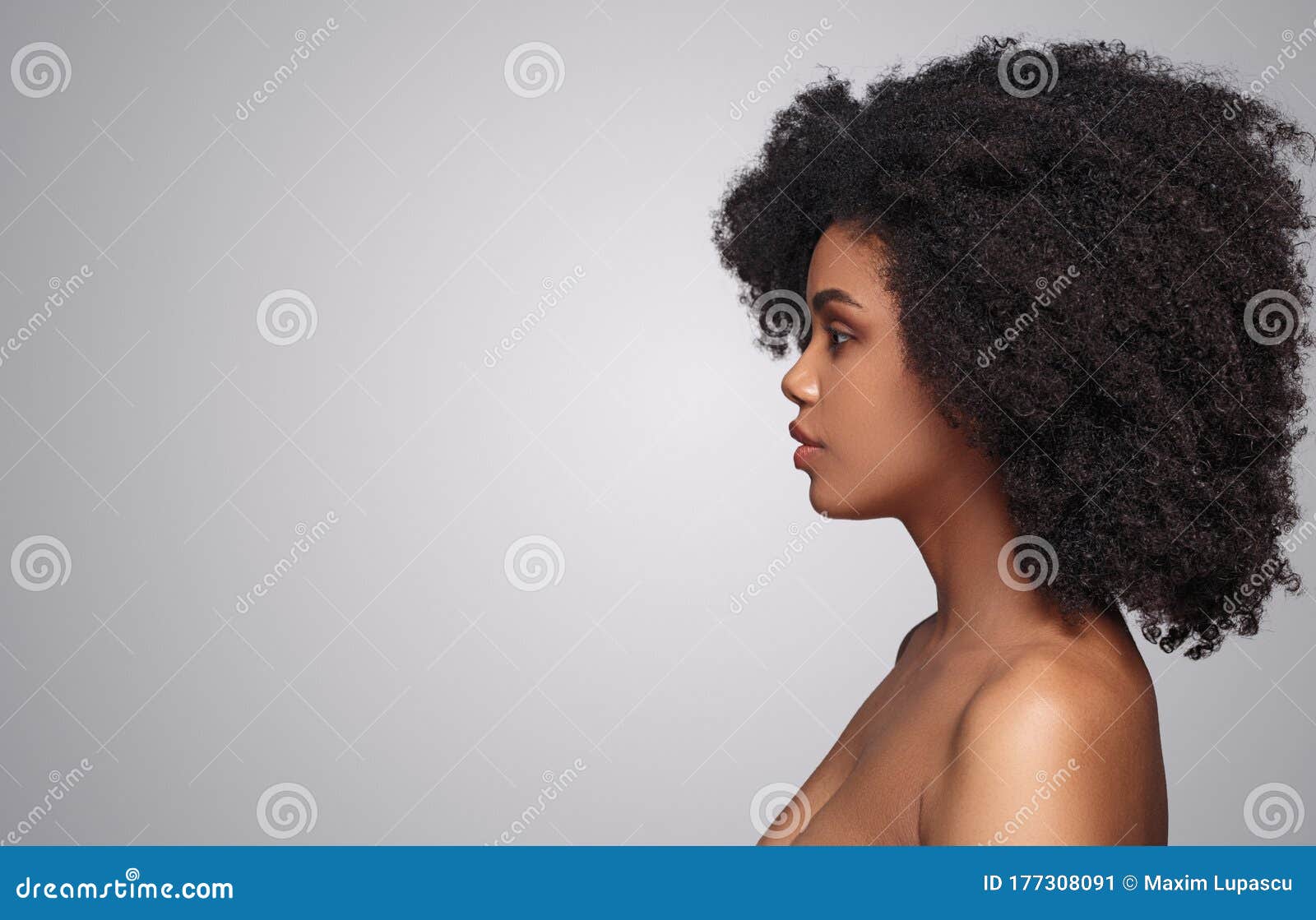African American Female with Clean Skin Stock Image - Image of pure,  beauty: 177308091