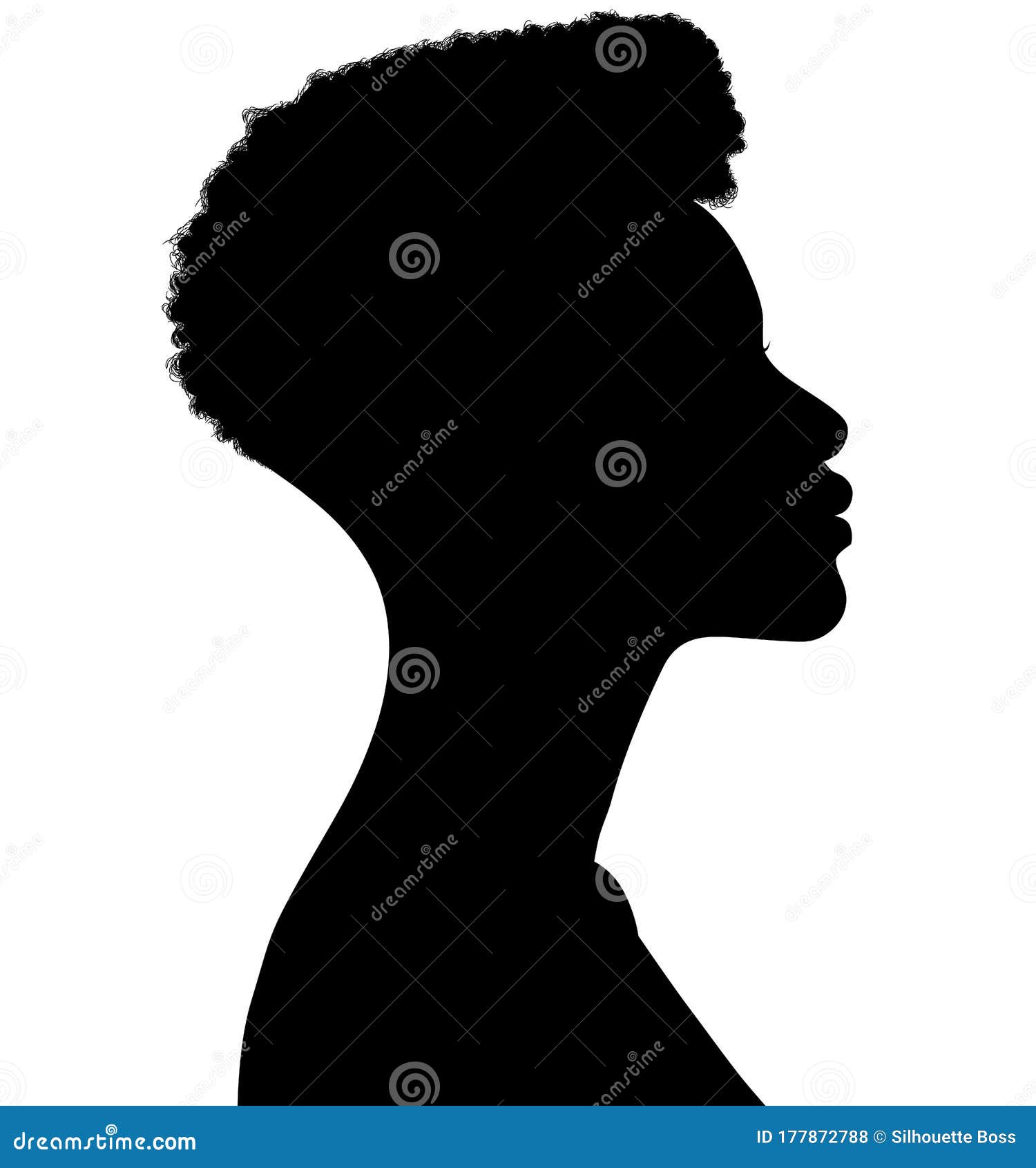 Silhouette of Beautiful Profile of Female Head Concept Beauty and Fashion  Stock Photo - Image of background, people: 104070290