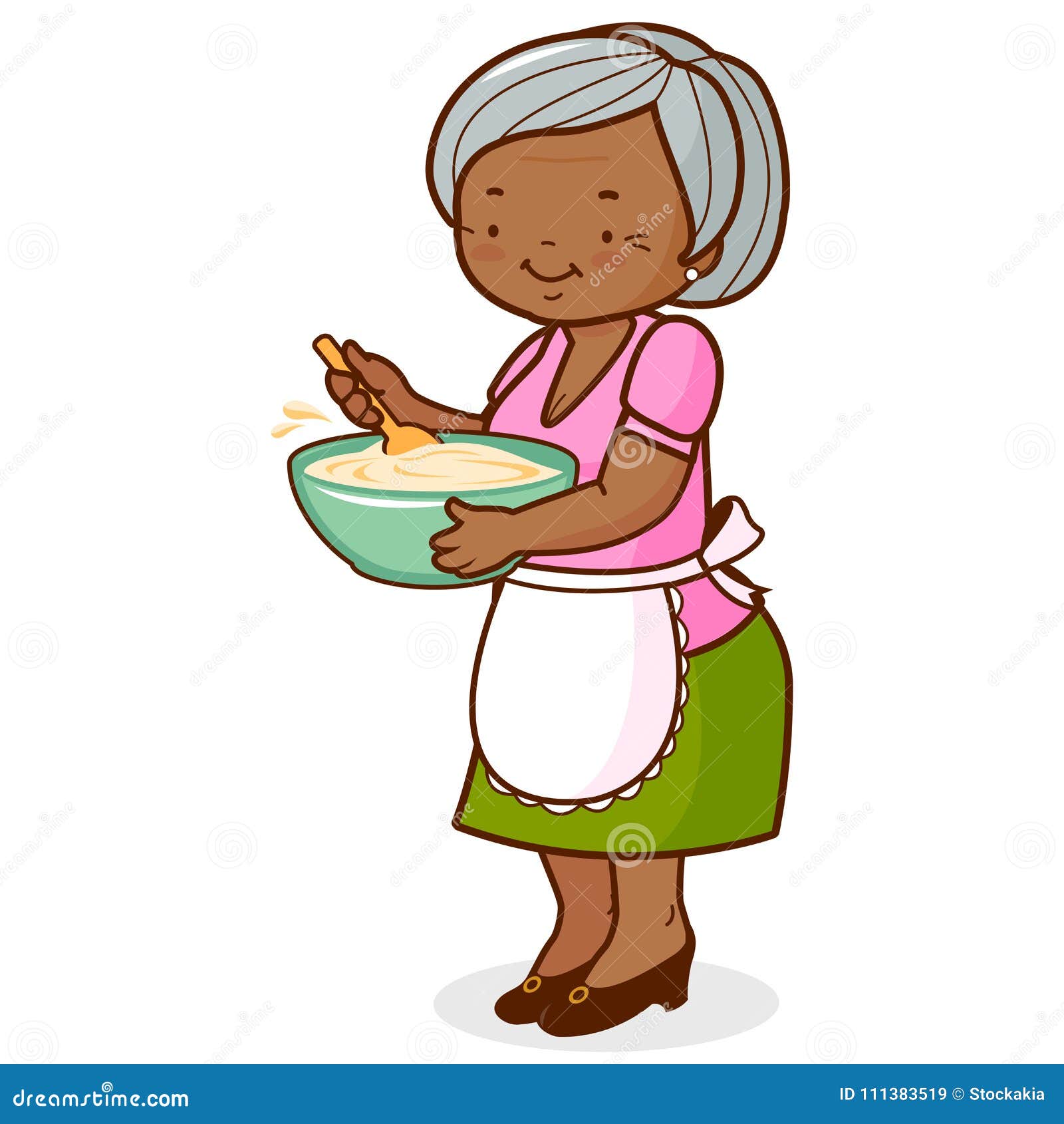 black woman cooking clipart