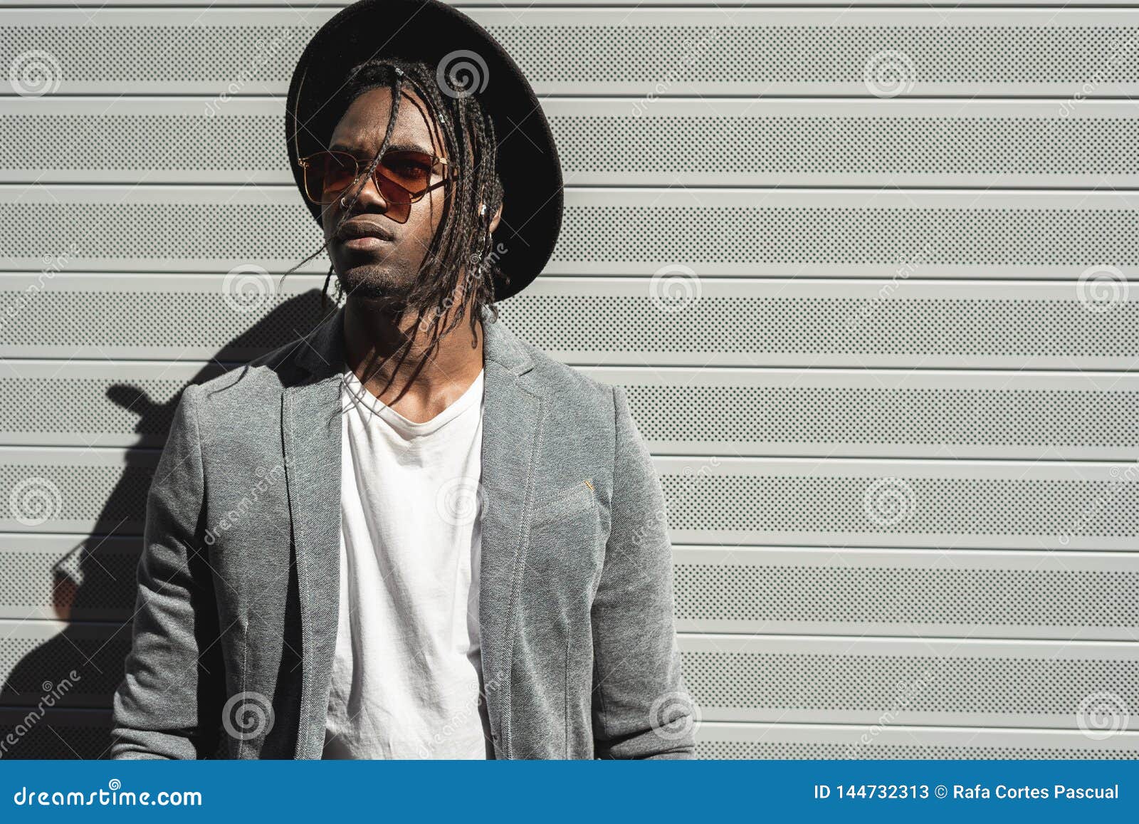 African American Guy Portrait Handsome With Style Stock