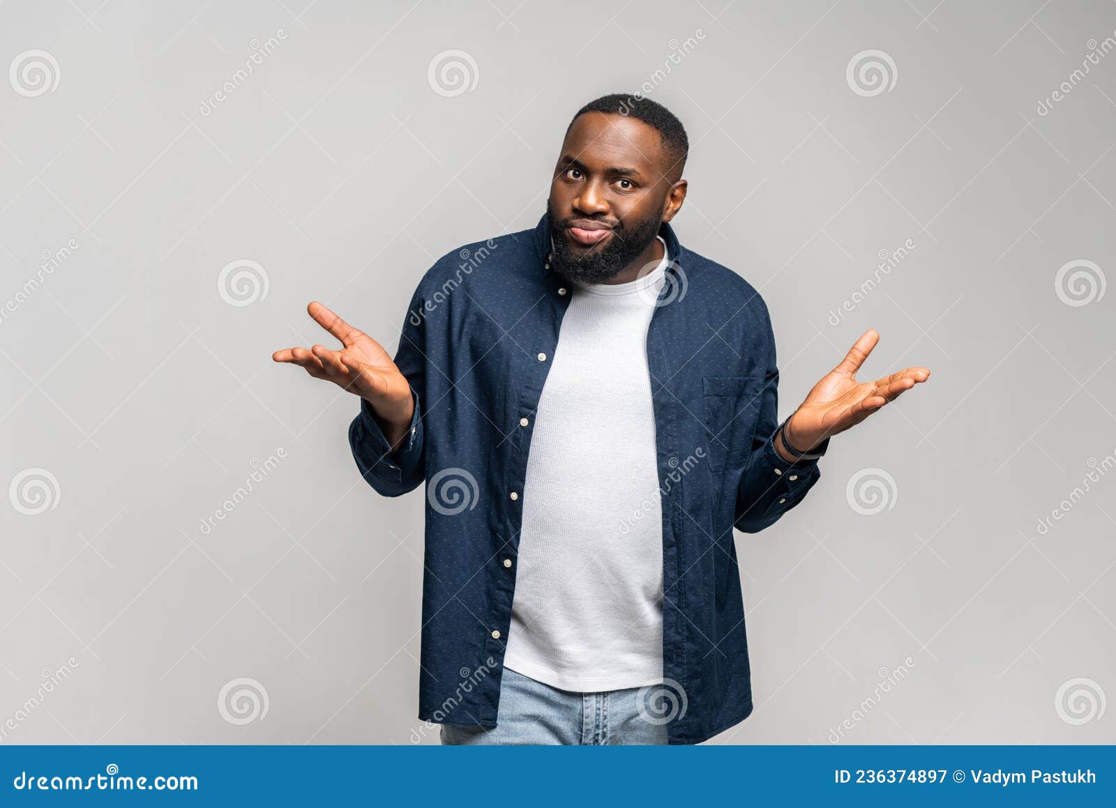 AfricanAmerican Guy Shrugging Shoulders, Asking What is the Problem