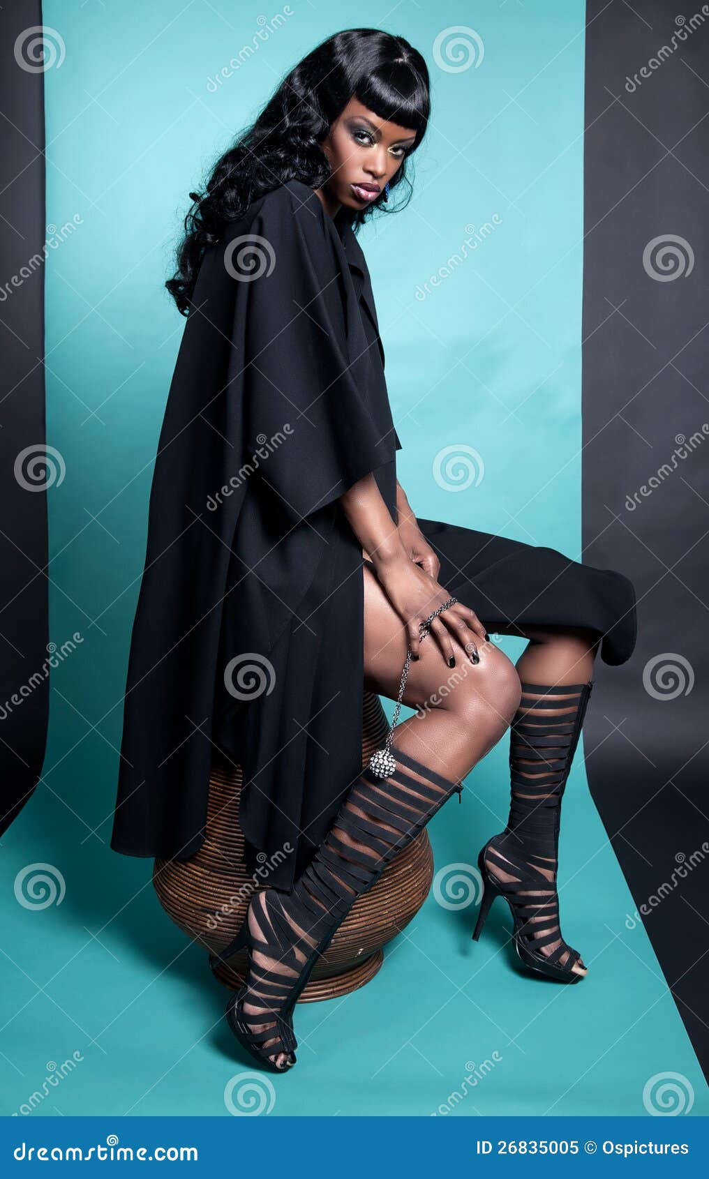 african american model posing
