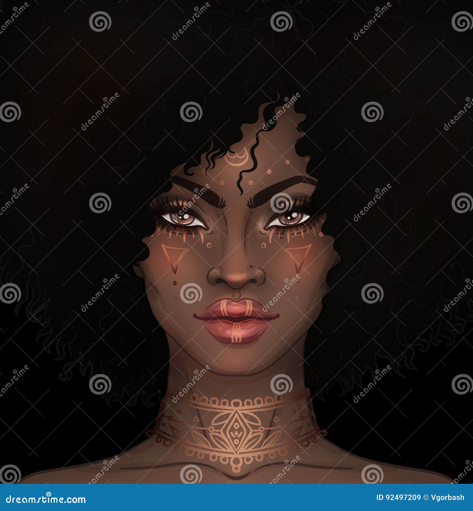 1402 Afro Girl Tattoo Images Stock Photos  Vectors  Shutterstock