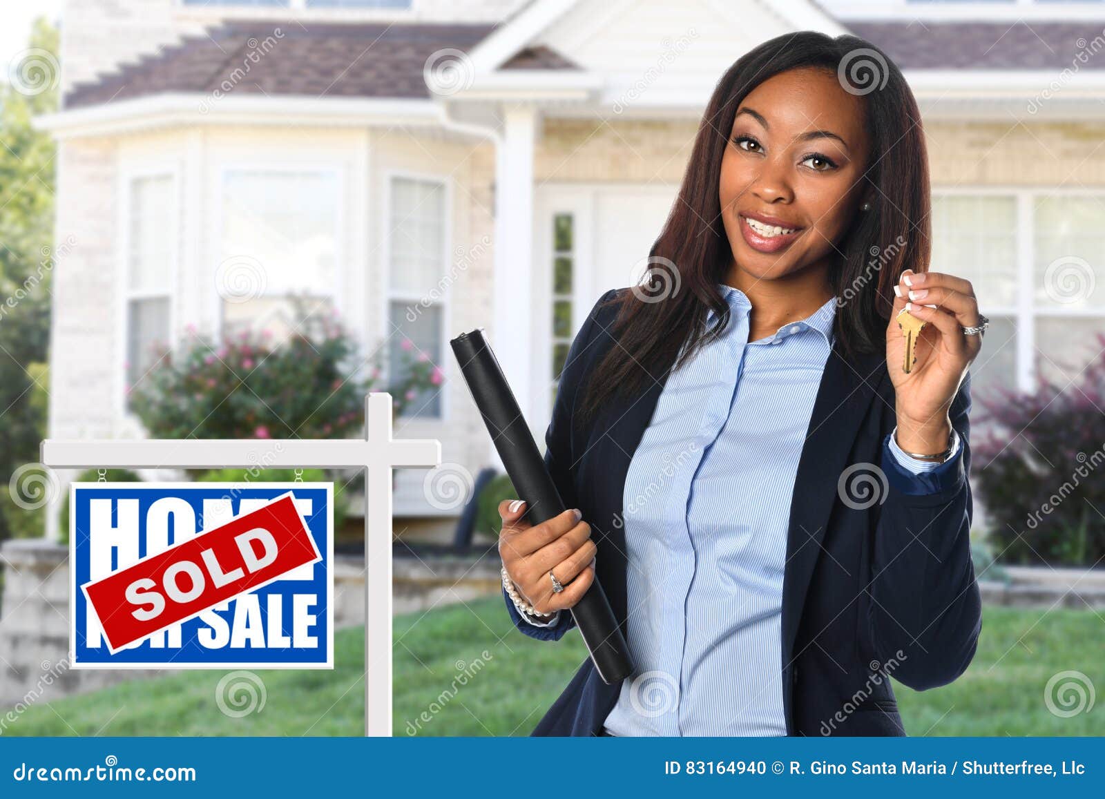 African American Real Estate Agent Stock Photo - Image ...