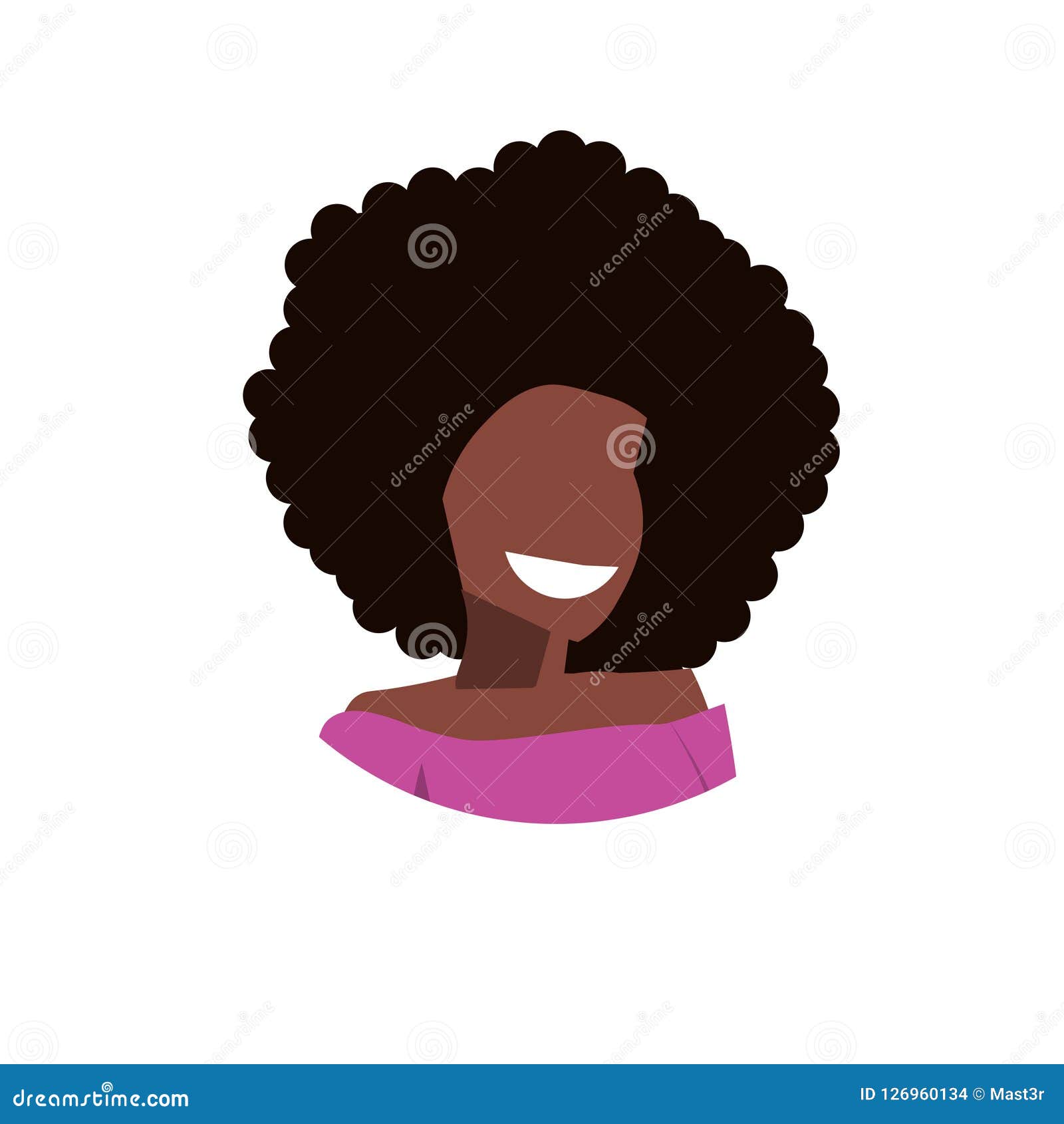 African American Woman Avatar Happy Lady Face Profile Female Cartoon  Character Portrait Isolated Flat Stock Vector - Illustration of career,  business: 126960134