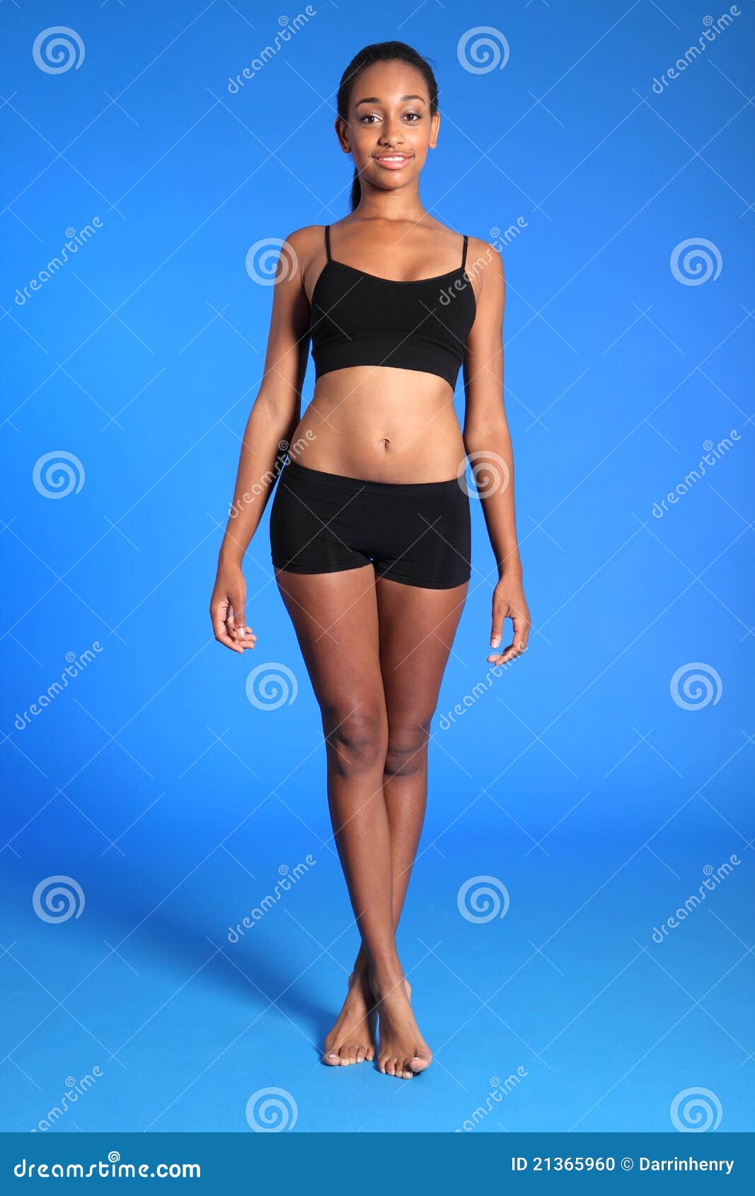 African American Woman Fit Body in Black Underwear Stock Photo - Image of  model, ethnic: 21365960