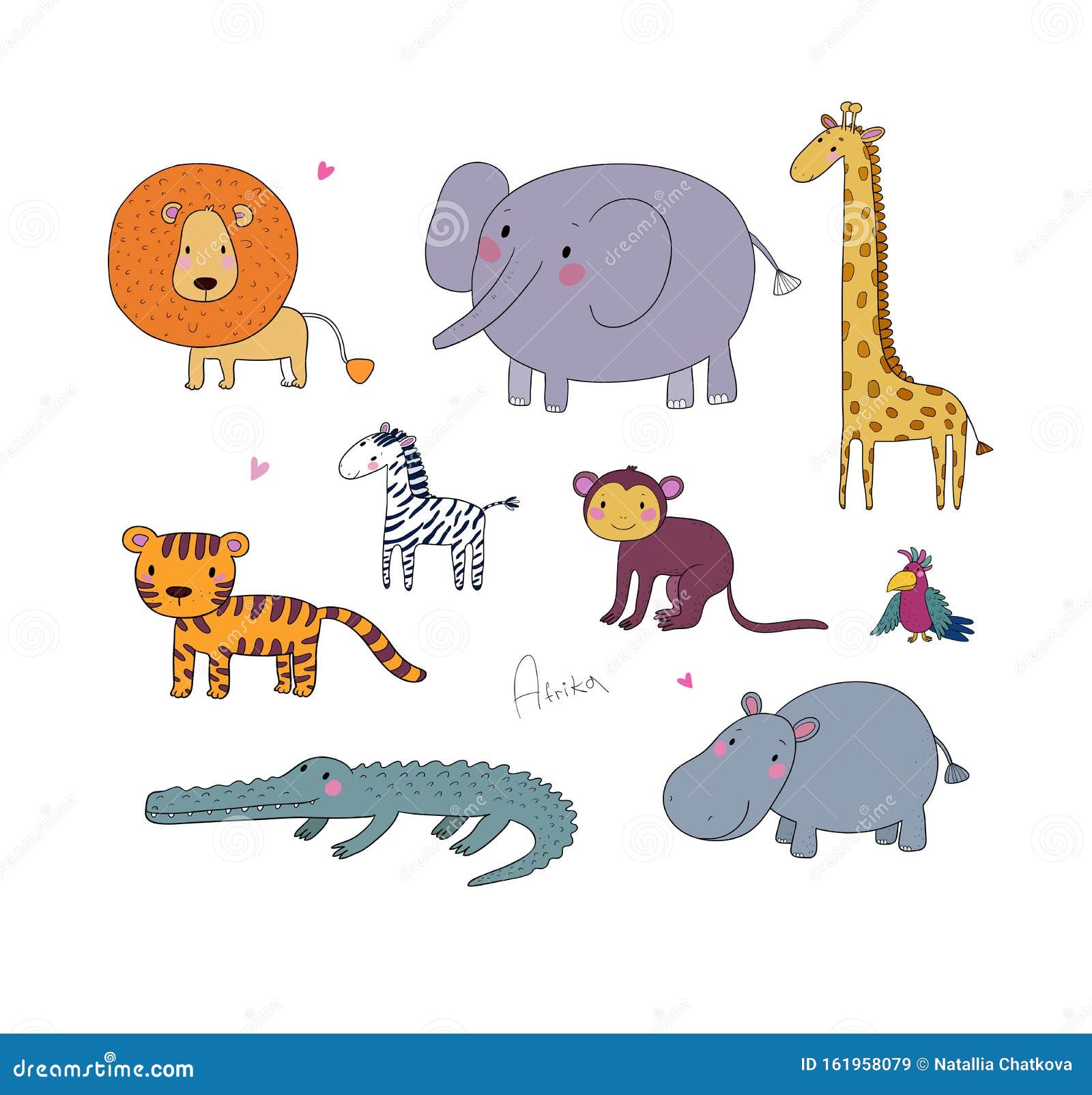 African Animals. Cute Cartoon Lion and Tiger, Elephant and Zebra, Monkey and Parrot Stock Vector - Illustration of comic, asian: 161958079 African Animals. Cute Cartoon Lion and Tiger, Elephant and Zebra, Monkey and Parrot Stock Vector - Illustration of comic, asian: 161958079