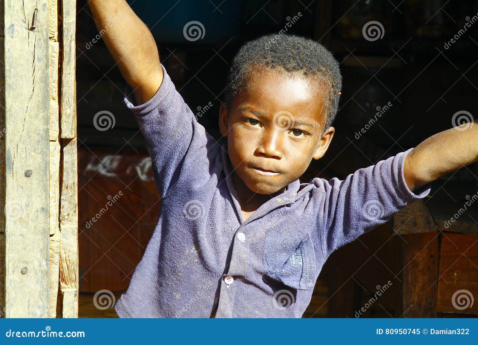 African Boy in Malgasy Village Editorial Image - Image of childhood ...