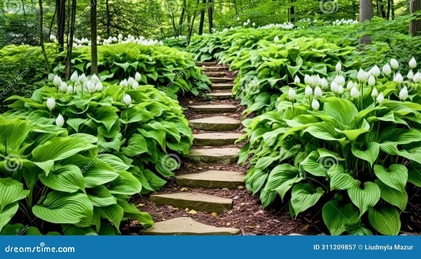 african calla bushes in the summer garden.