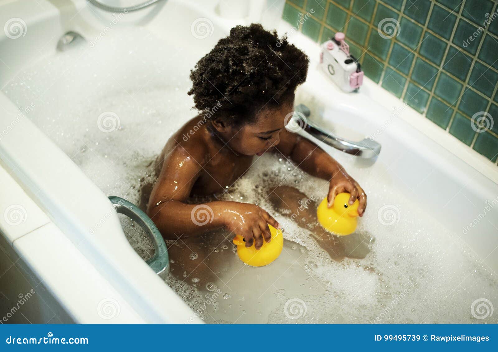 African Descent Kid Enjoying Bath Tub Stock Image Image of enjoying, cheerful 99495739