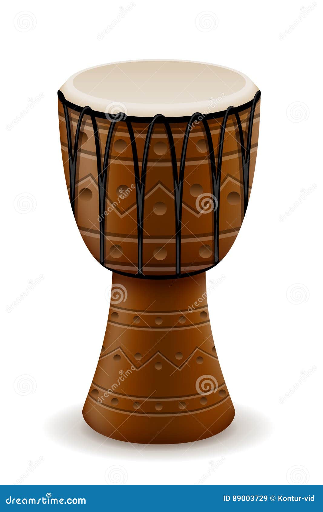 African Drum Musical Instruments Stock Vector Illustration Stock Vector