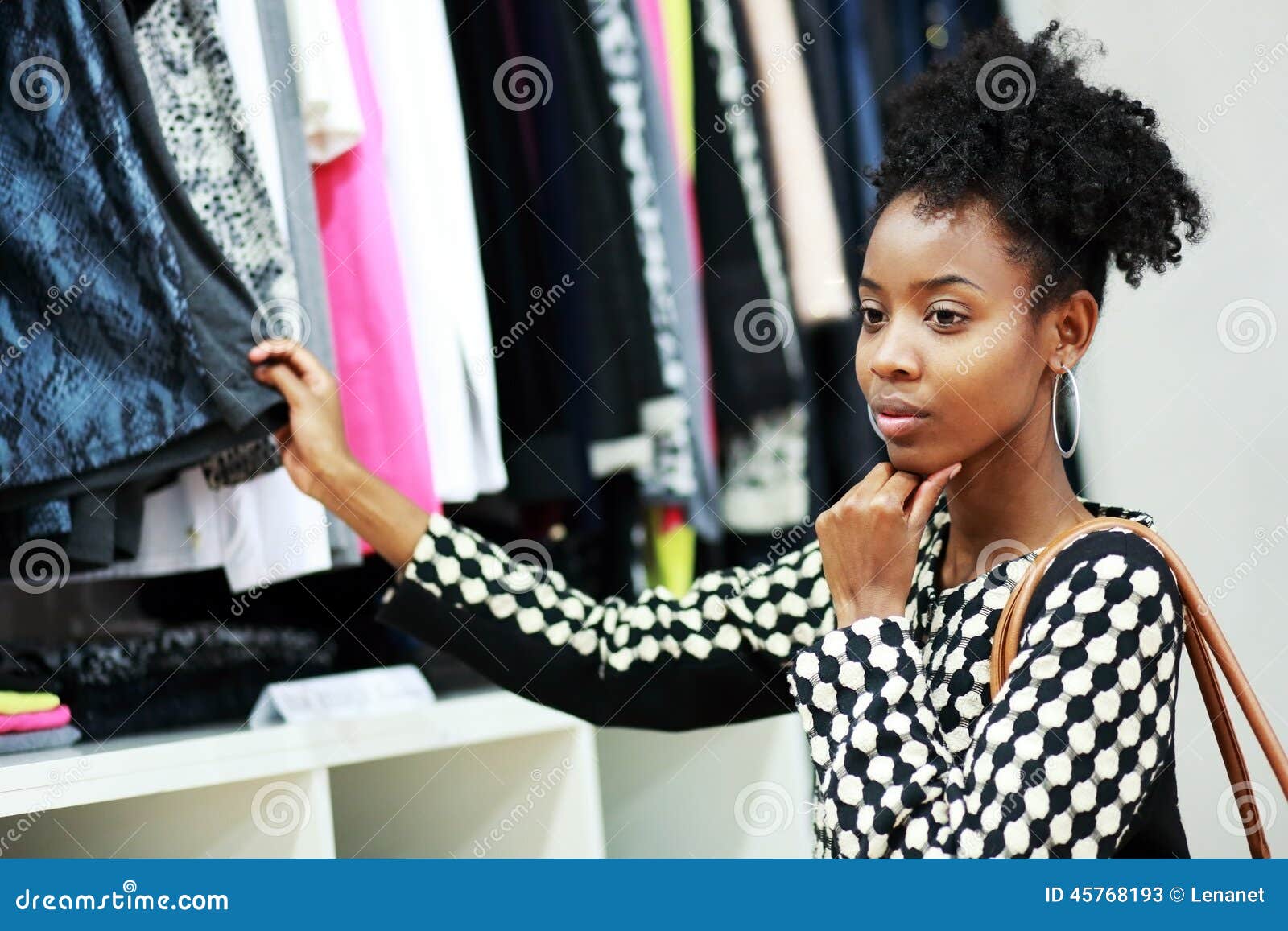 African girl shopping stock image. Image of beauty, cute - 45768193