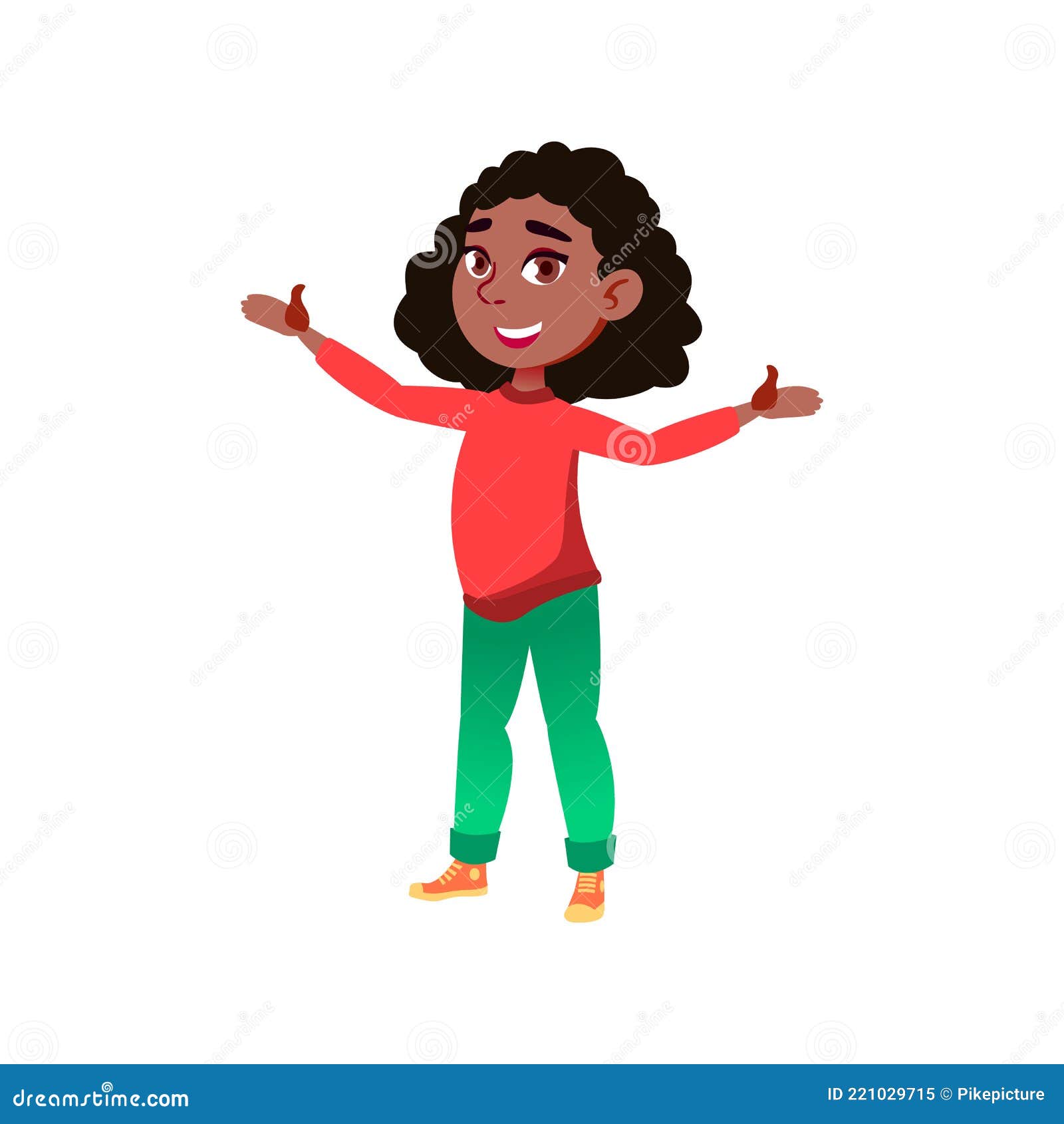 African Girl Want To Embrace Girlfriend Cartoon Vector Stock Vector ...