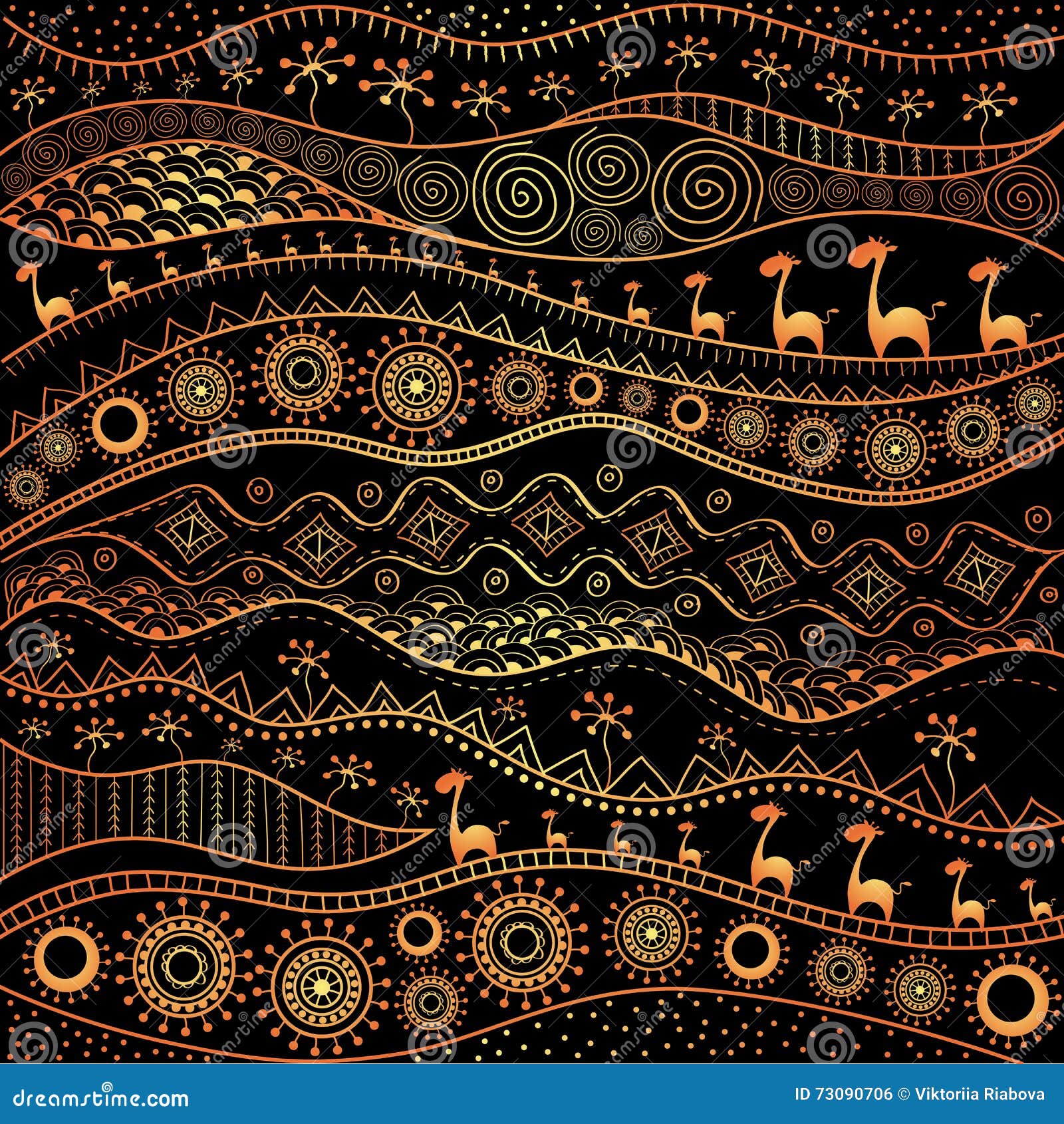 African Handdrawn Ethno Pattern Tribal Background it Can Be Used for  Wallpaper Web Page and Others Vector Illustration Stock Vector   Illustration of tribal background 73090706