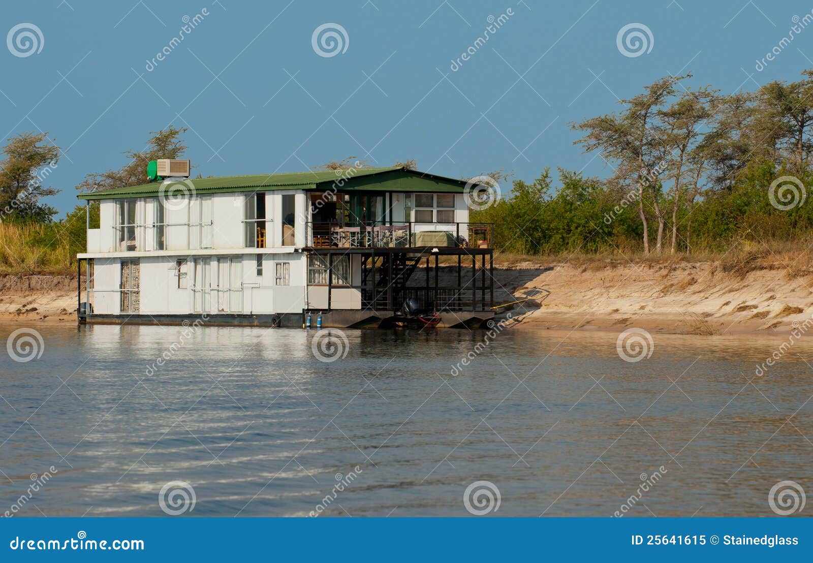 African Houseboat stock image. Image of holiday, forest 25641615
