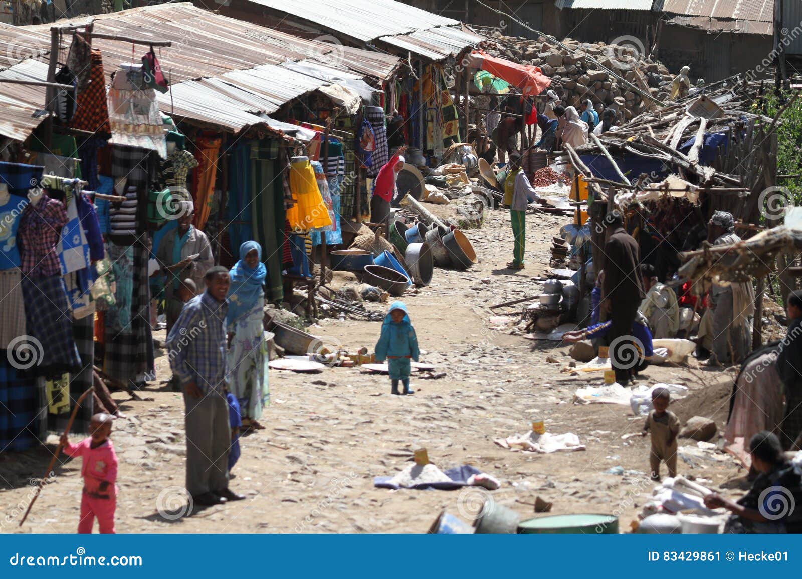 African Market of Debark in Ethiopia Editorial Photo Image of