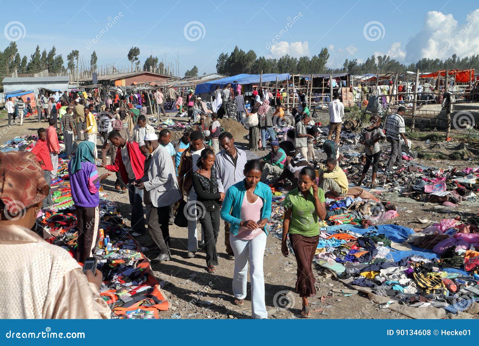 African market in Ethiopia editorial stock photo. Image of market