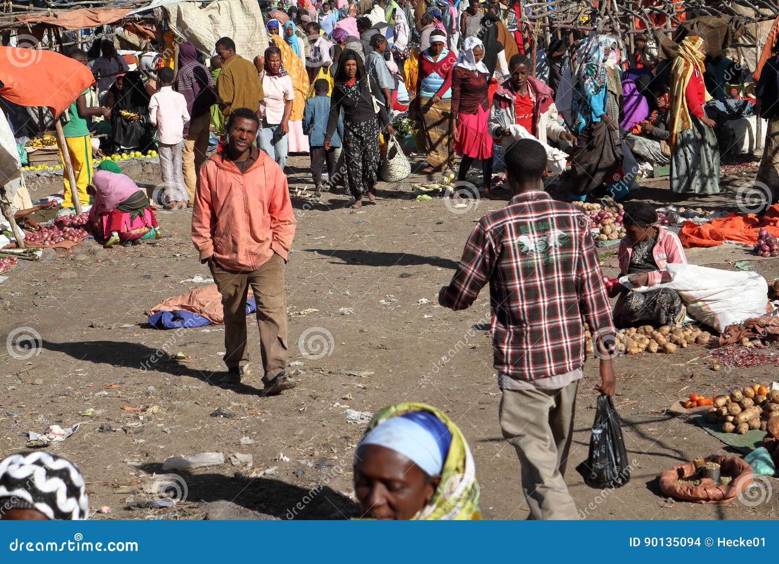 African market in Ethiopia editorial stock image. Image of africa