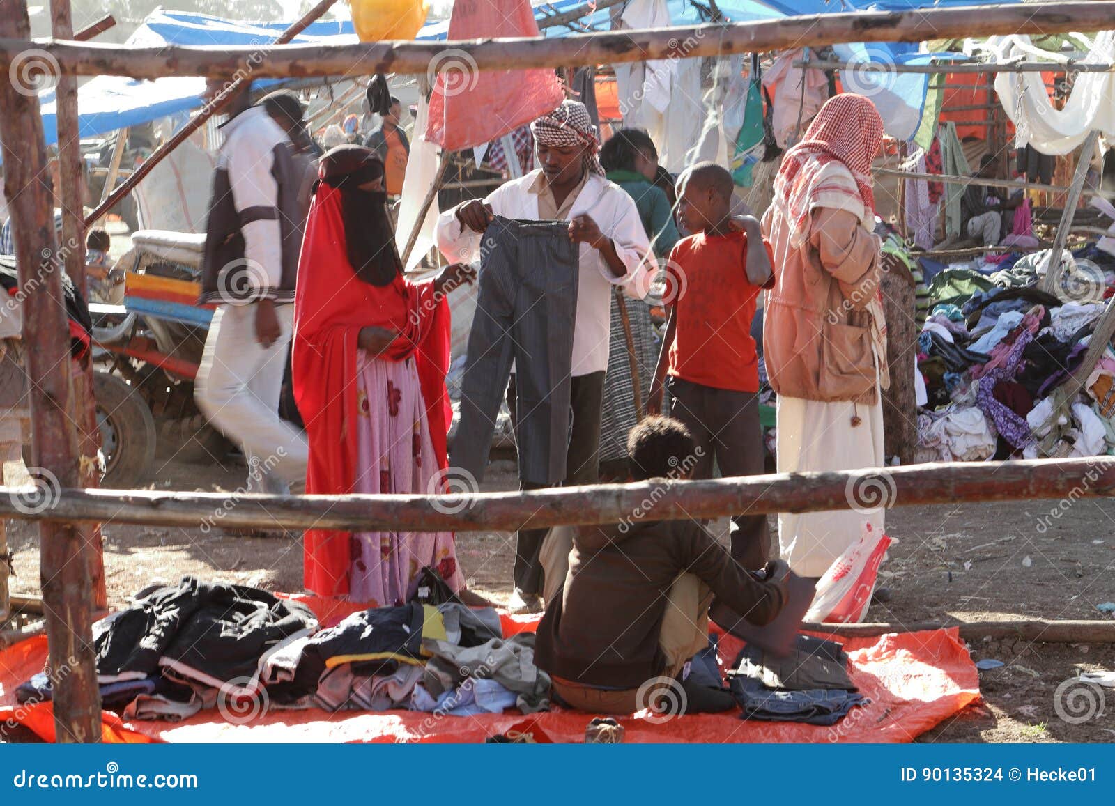 African market in Ethiopia editorial stock image. Image of marketplace