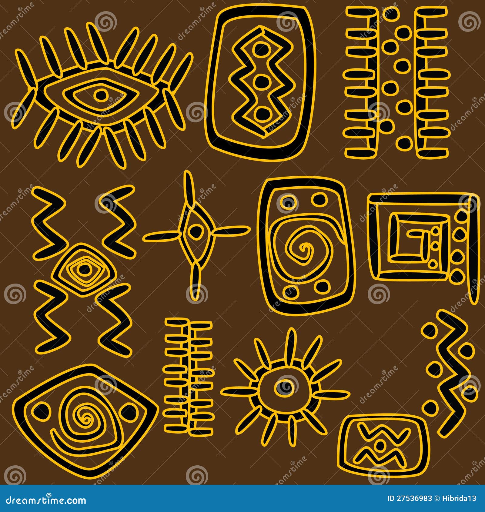 African motifs  background stock vector  Illustration of 