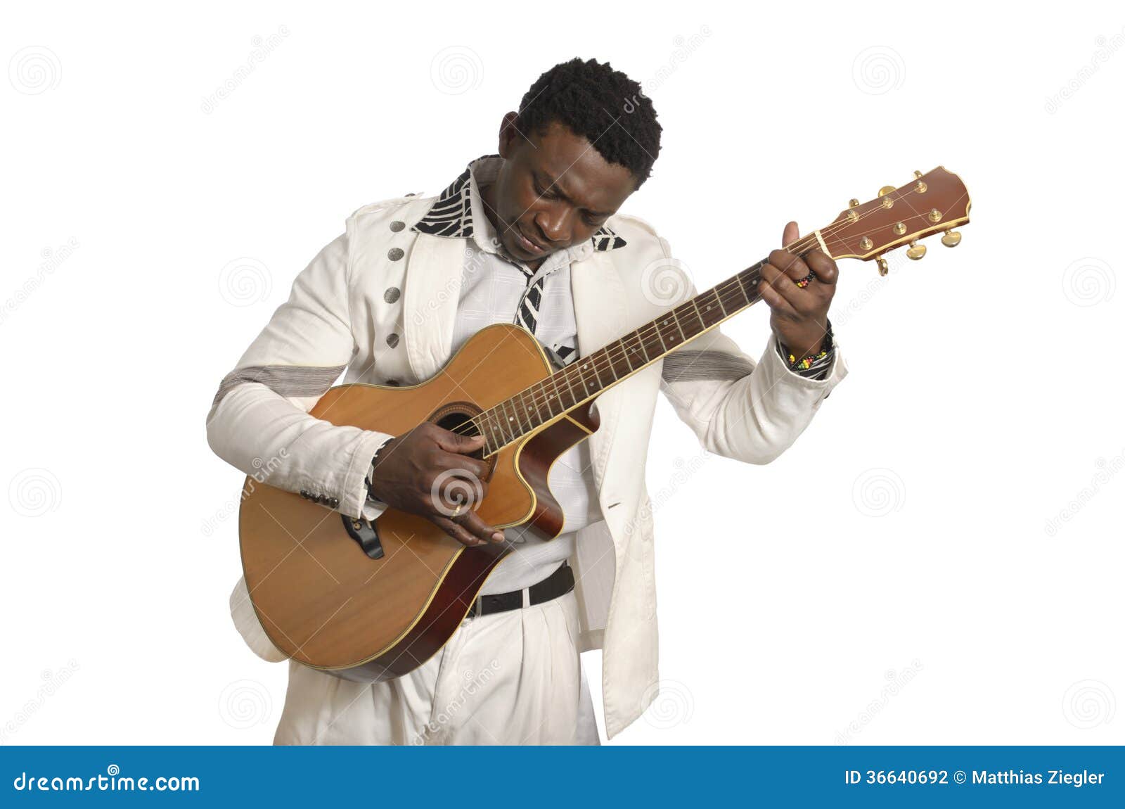 African Musician Playing Guitar Stock Photo Image of blues, afro