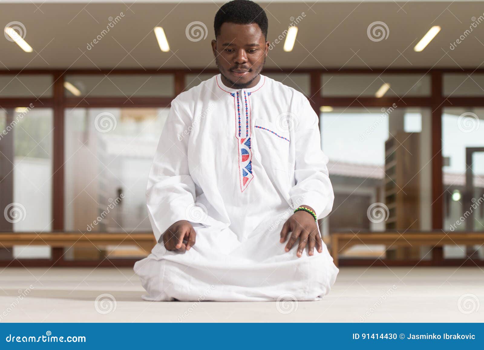 Young African Muslim Guy Praying Stock Photo - Image of positive, afro ...