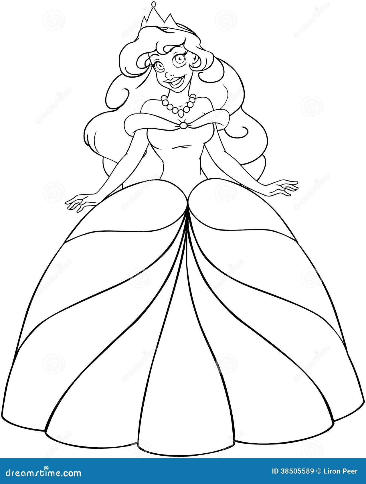 African Princess Coloring Page Stock Vector - Illustration 