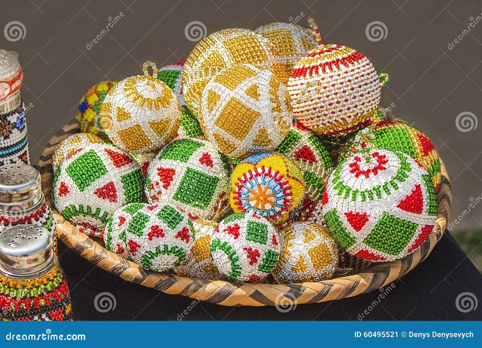 African Traditional Colorful Handmade Bead Toys Balls 