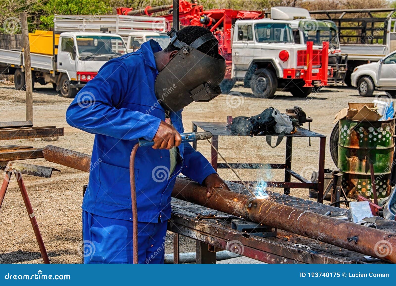 African welder stock image. Image of labor, africa, developing 193740175