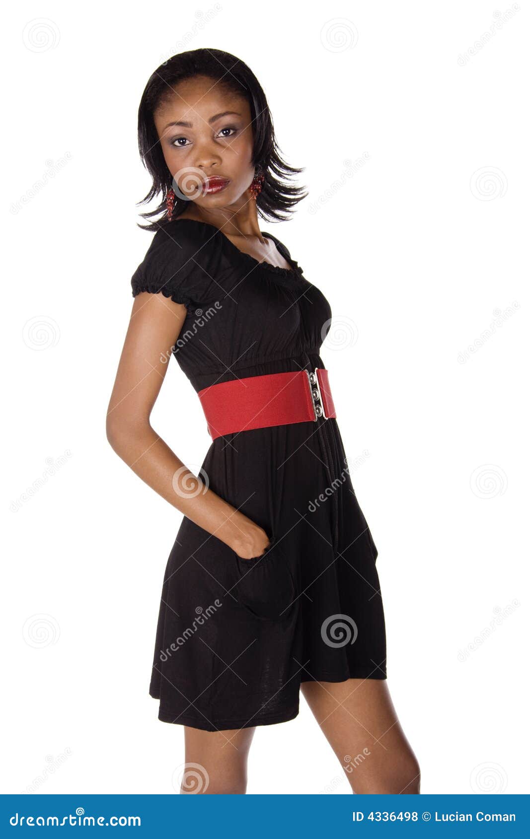 African woman stock photo. Image of handsome, belt, cheerful - 4336498