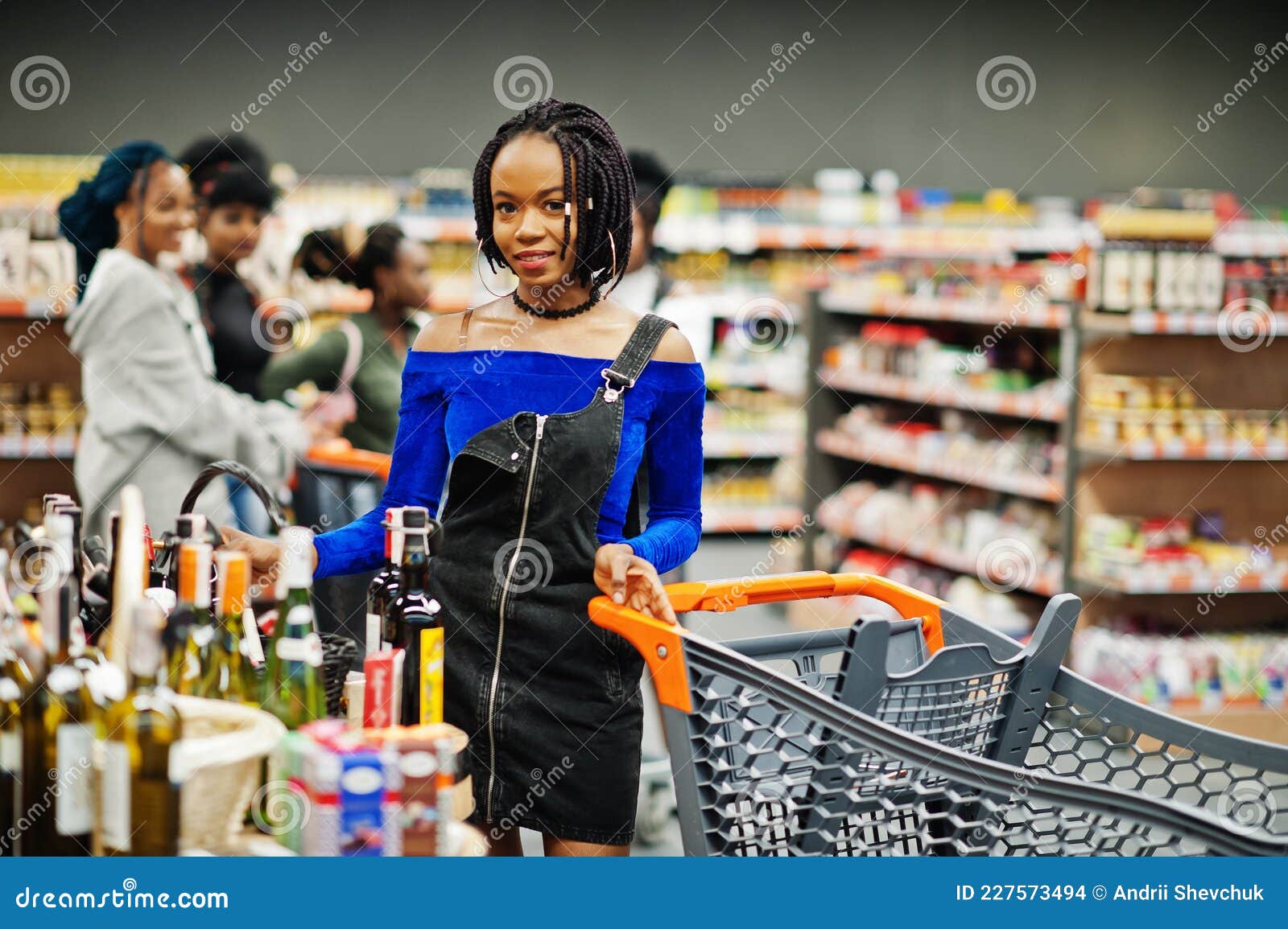 Group of African Woman in Supermarket Stock Photo - Image of choice ...