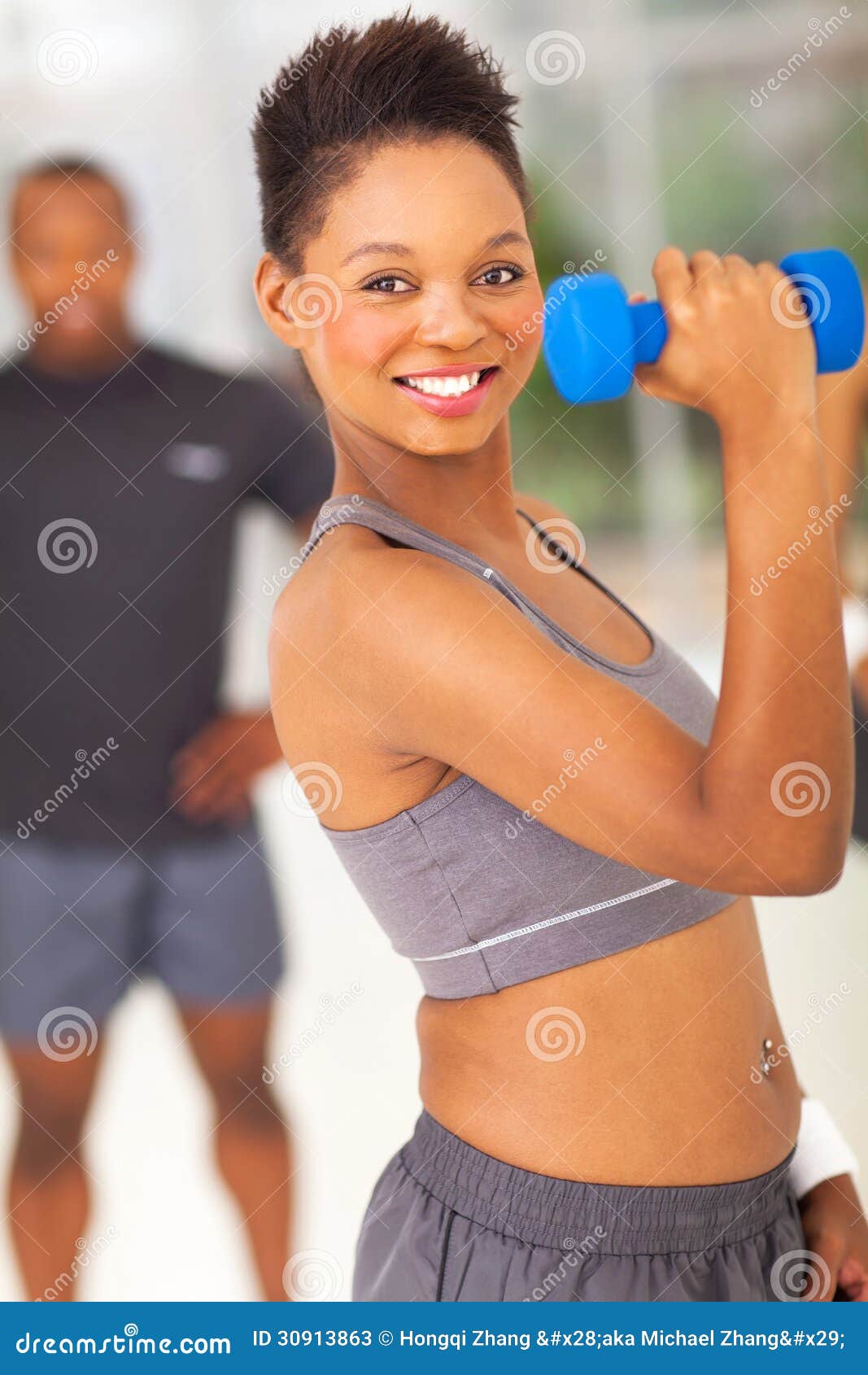 Fitness, Sport, Training and Lifestyle Concept - Group of Happy Women with  Dumbbells Flexing Muscles in Gym Stock Photo - Image of equipments,  african: 171858304