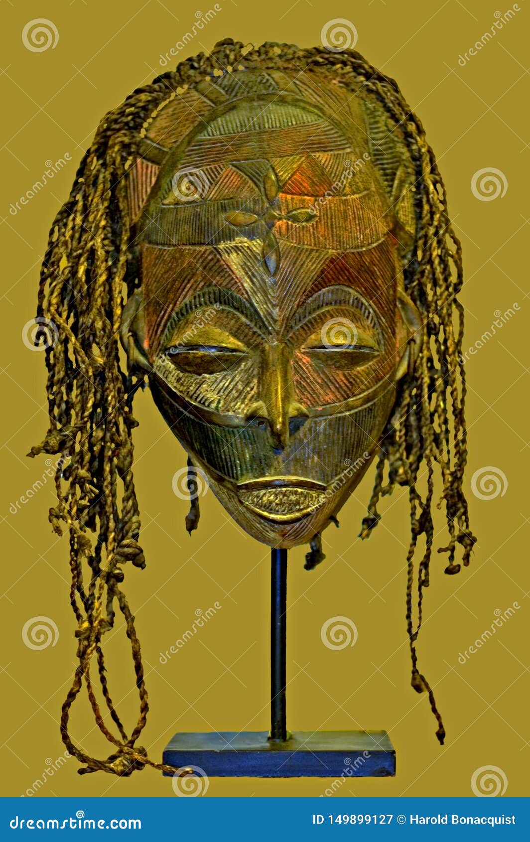 detaljer Gym hoppe African Wooden Mask stock image. Image of tribal, africa - 149899127