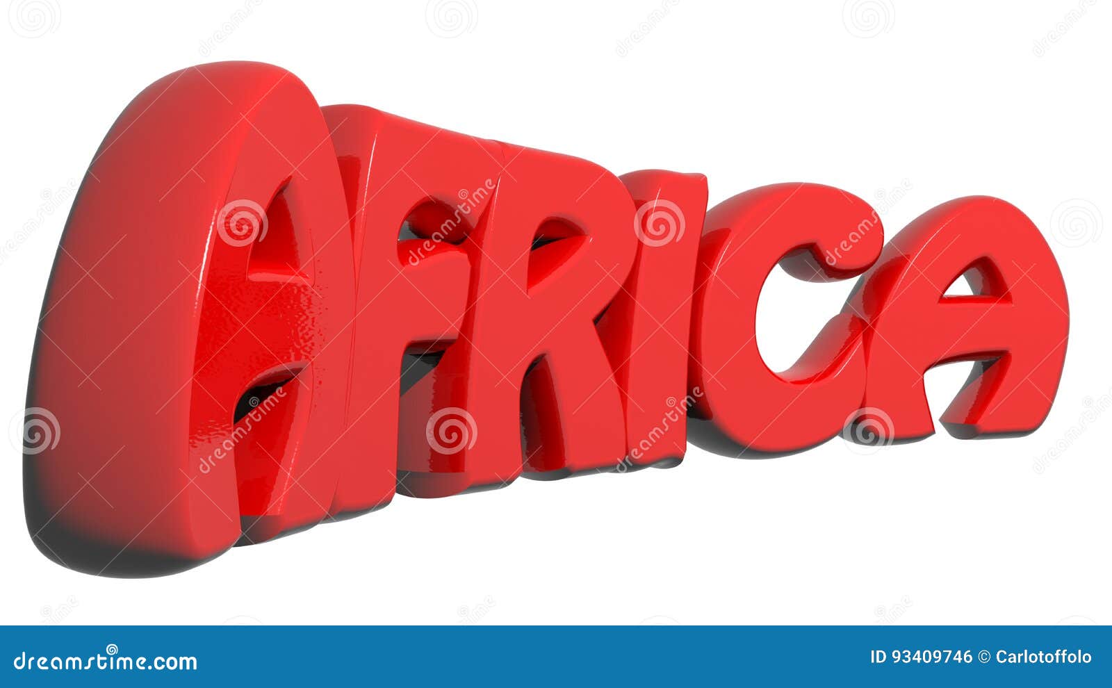 ` AFRIKA` Geschrieben Mit Roten Buchstaben