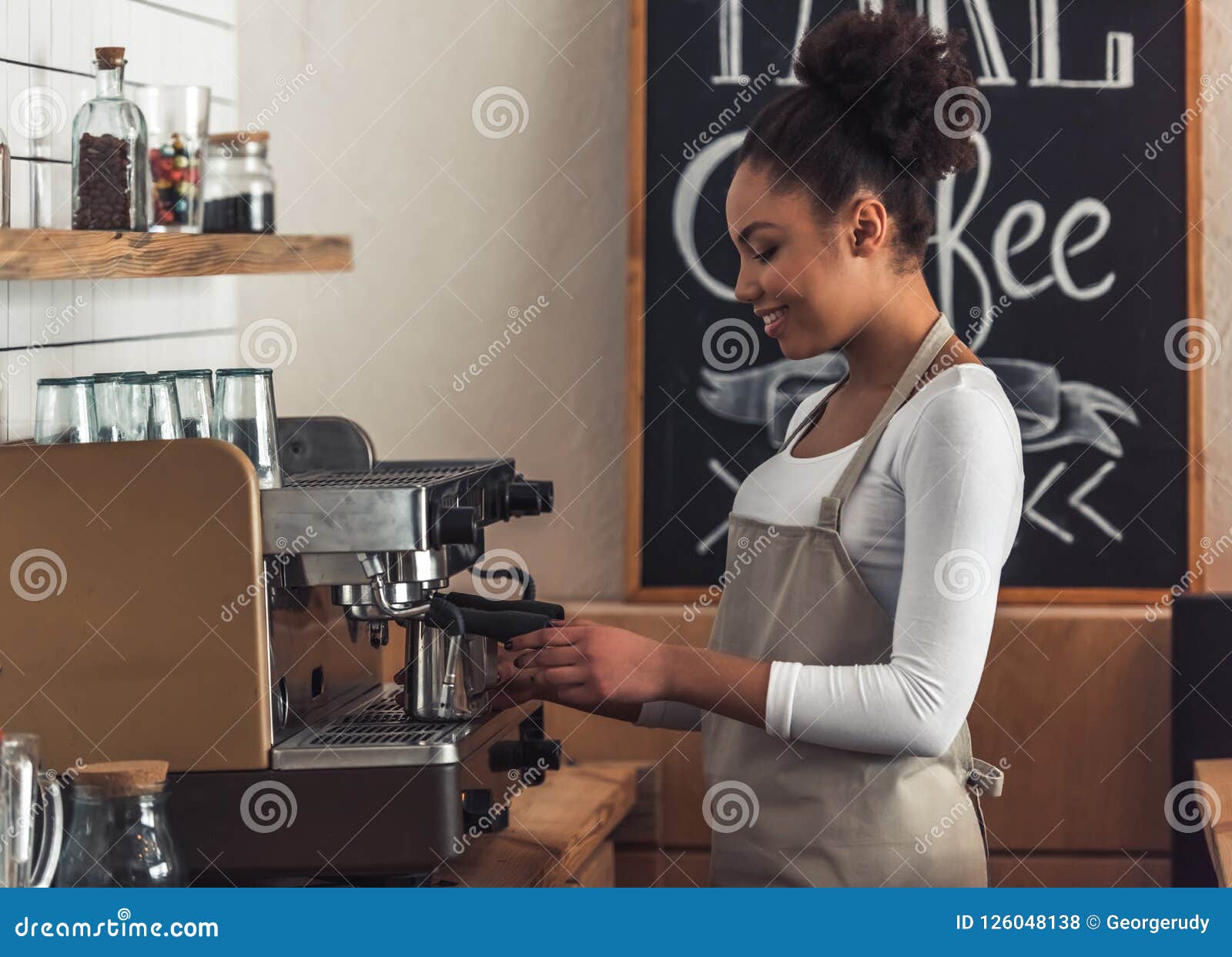 afro american barista