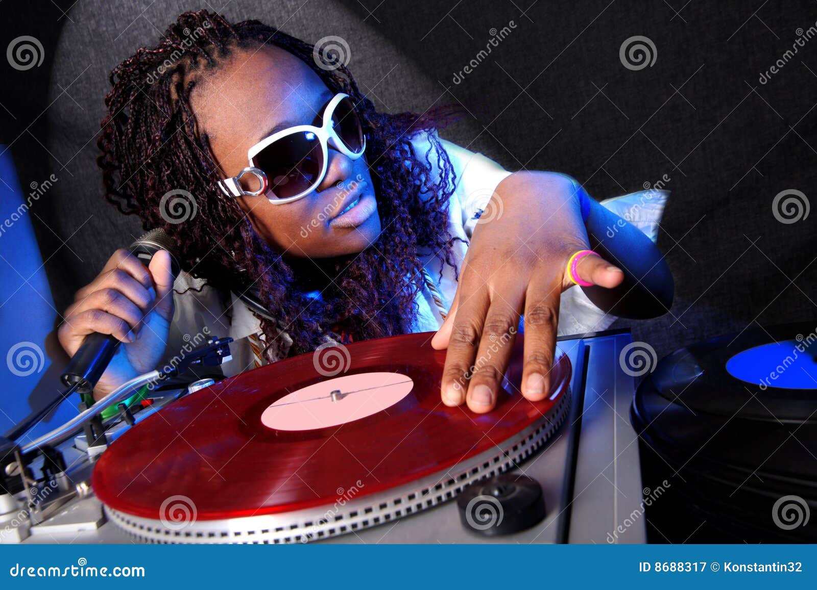 Afro american DJ stock image. Image of discotheque, black 8688317