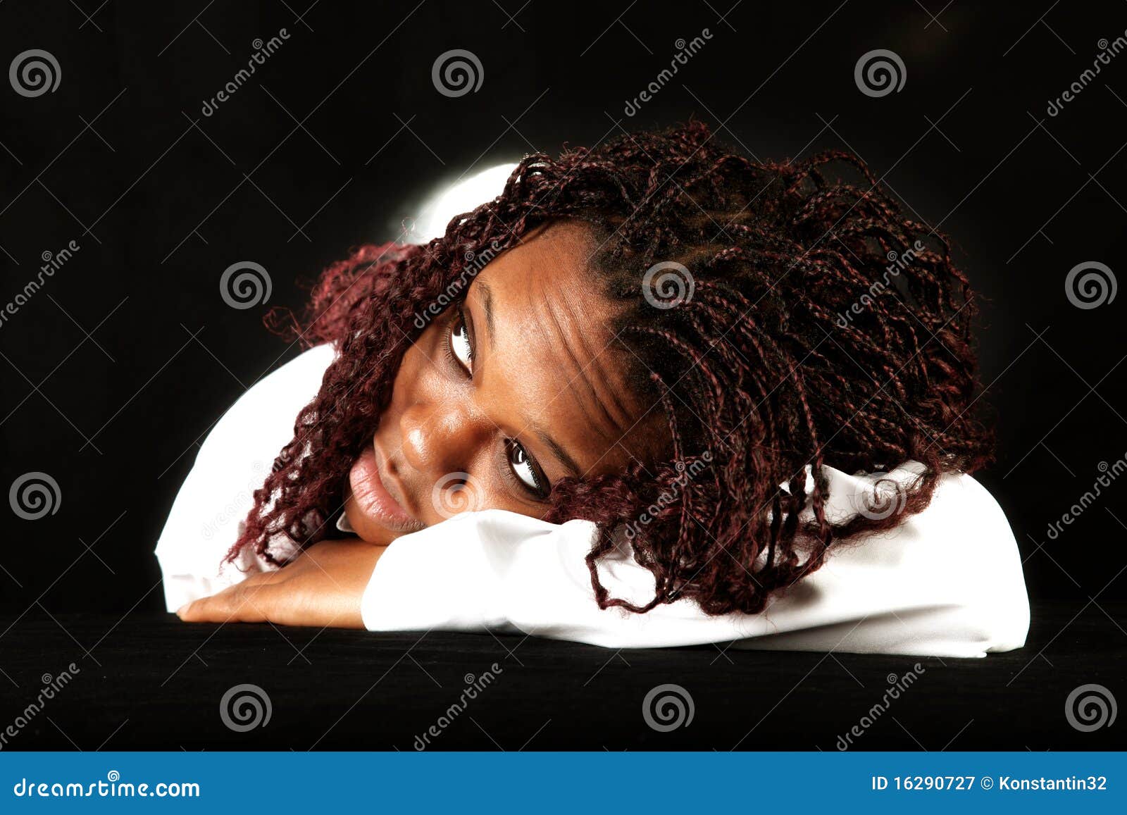 Afro american dreaming stock image. Image of lovely, people - 16290727