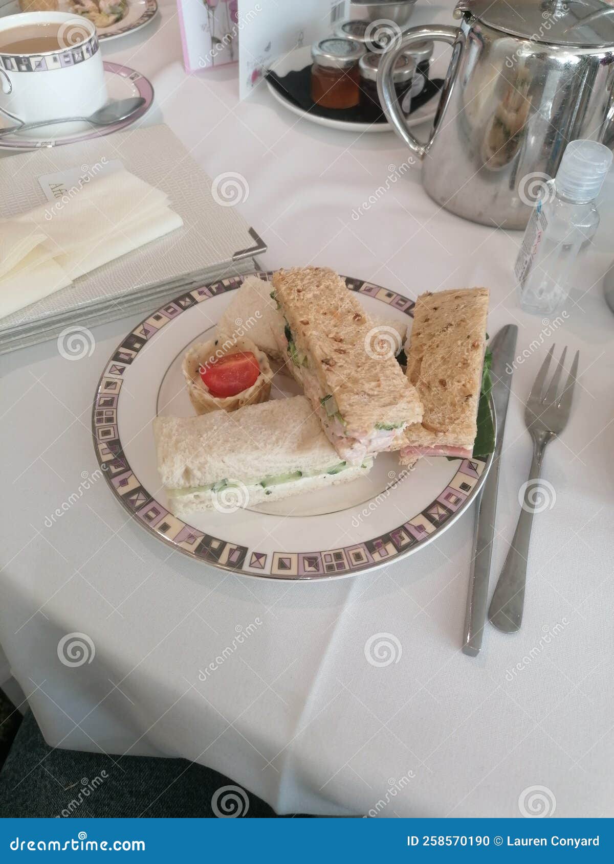 Afternoon Tea Cake Sandwiches Stock Photo Image of cake, breakfast
