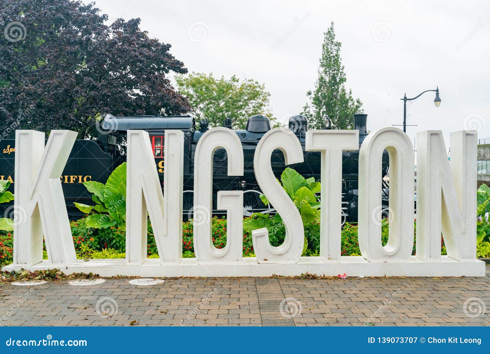 Afternoon View of the Kingston Sign Editorial Photography Image of