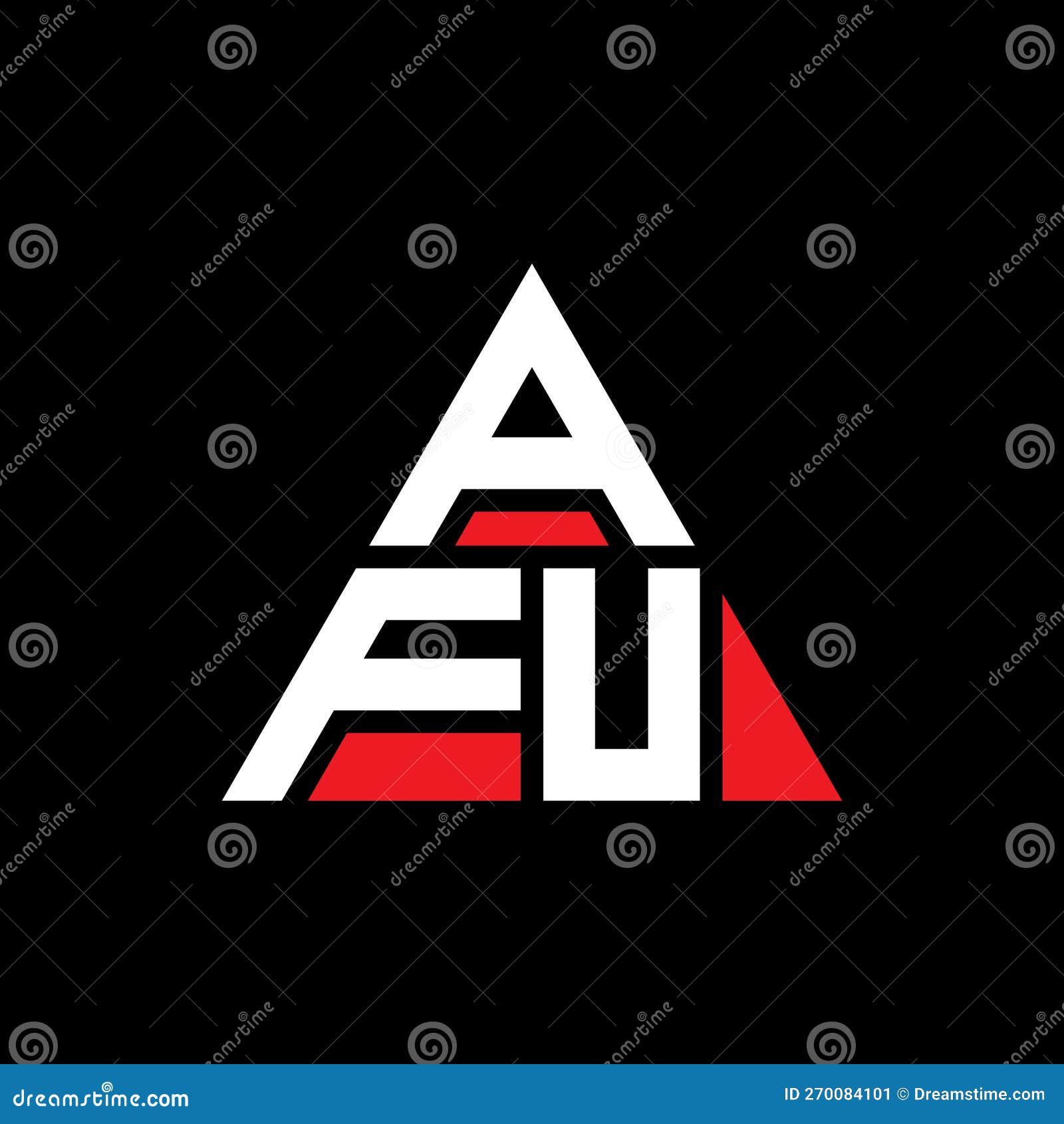 afu triangle letter logo  with triangle . afu triangle logo  monogram. afu triangle  logo template with red