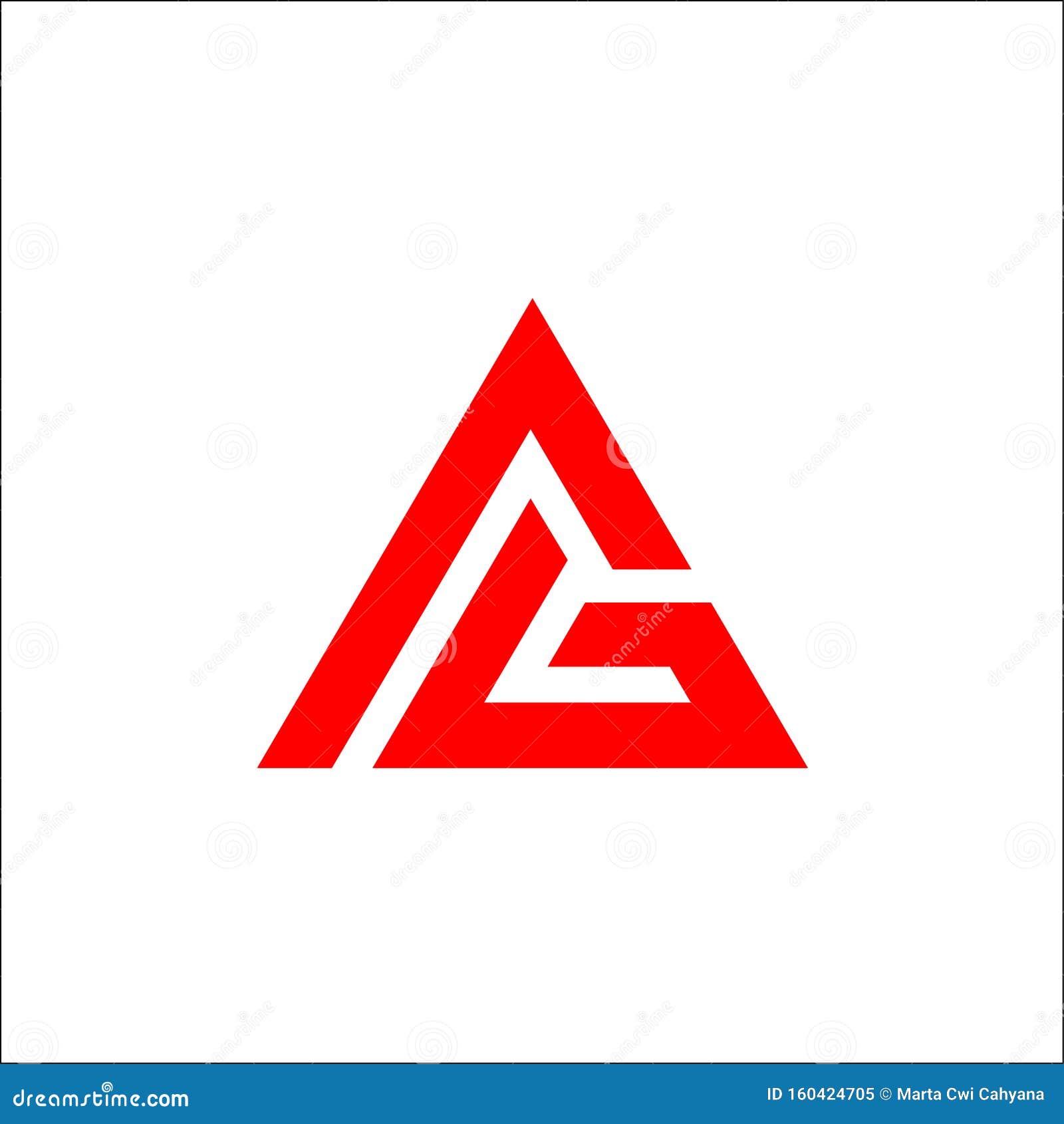 AG Initials Triangle Logo Vector Letter Ag Logo Stock Vector
