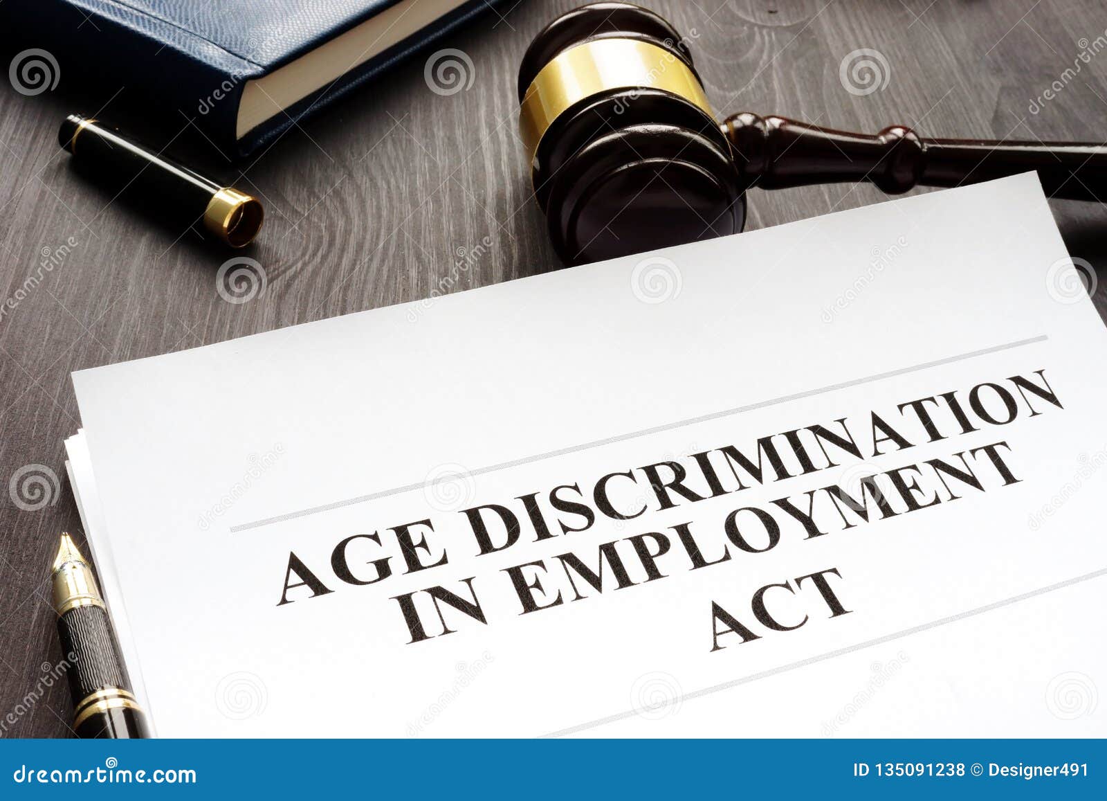 age discrimination in employment act and gavel.