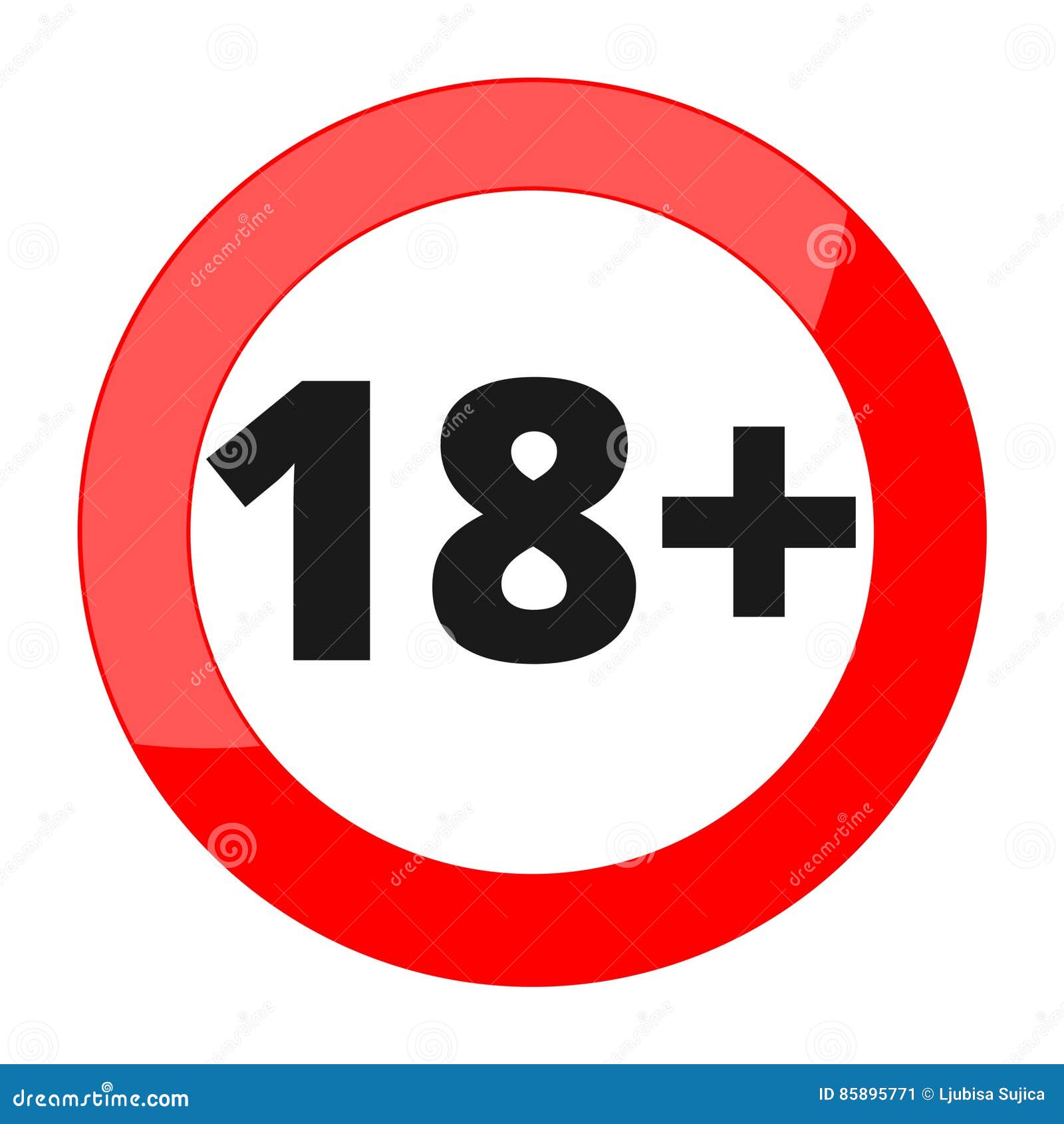 18+ age restriction sign stock vector. Illustration of horror
