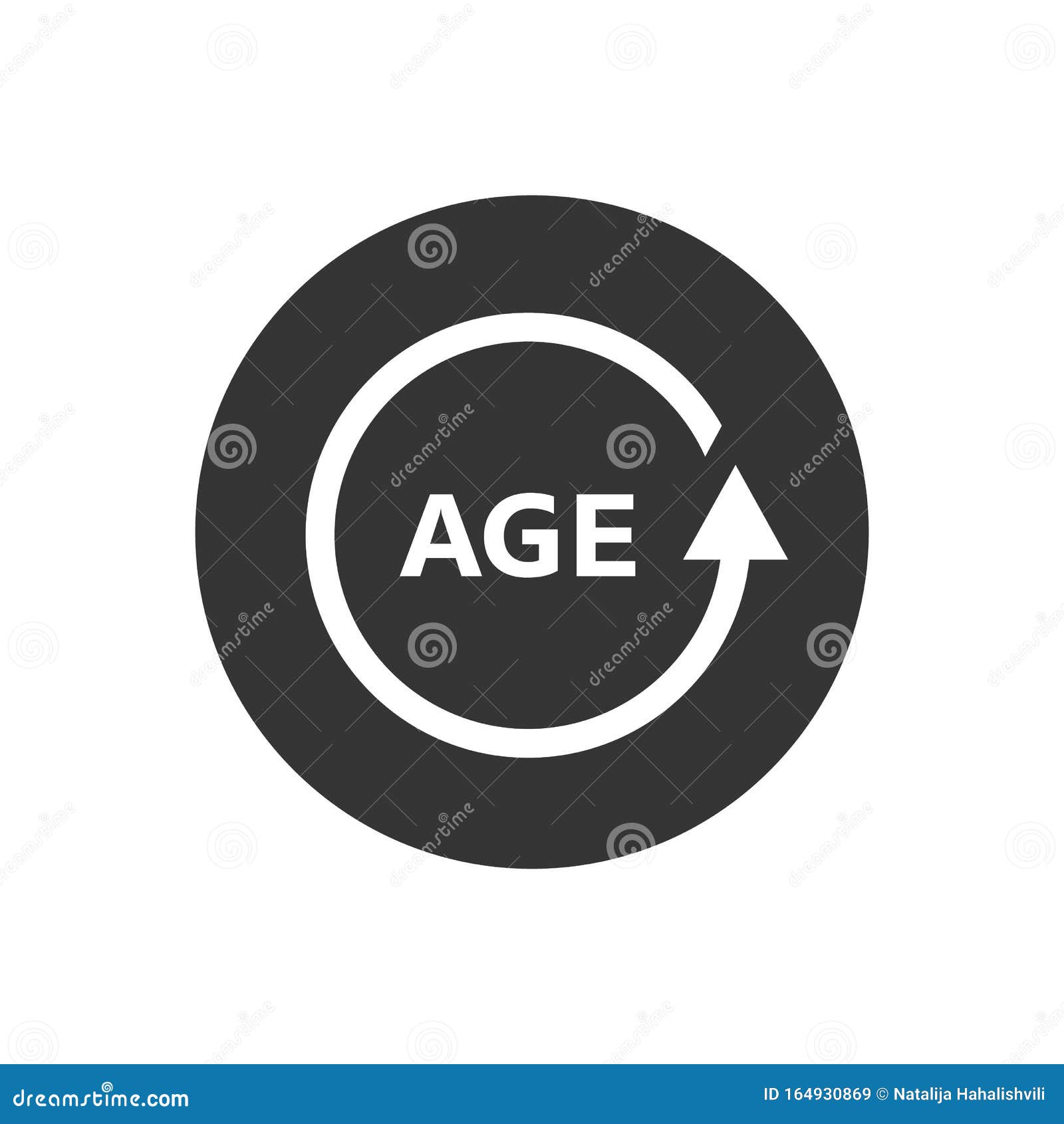 Age Vector Icon Isolated on Gray in Flat Style Stock Vector ...