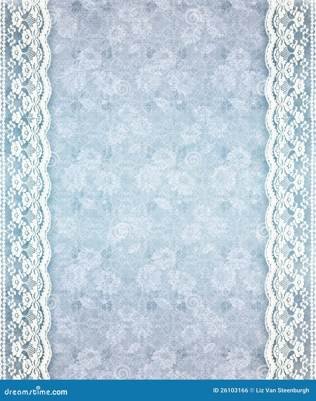 Aged Blue Floral Lace stock illustration. Illustration of fabric 26103166