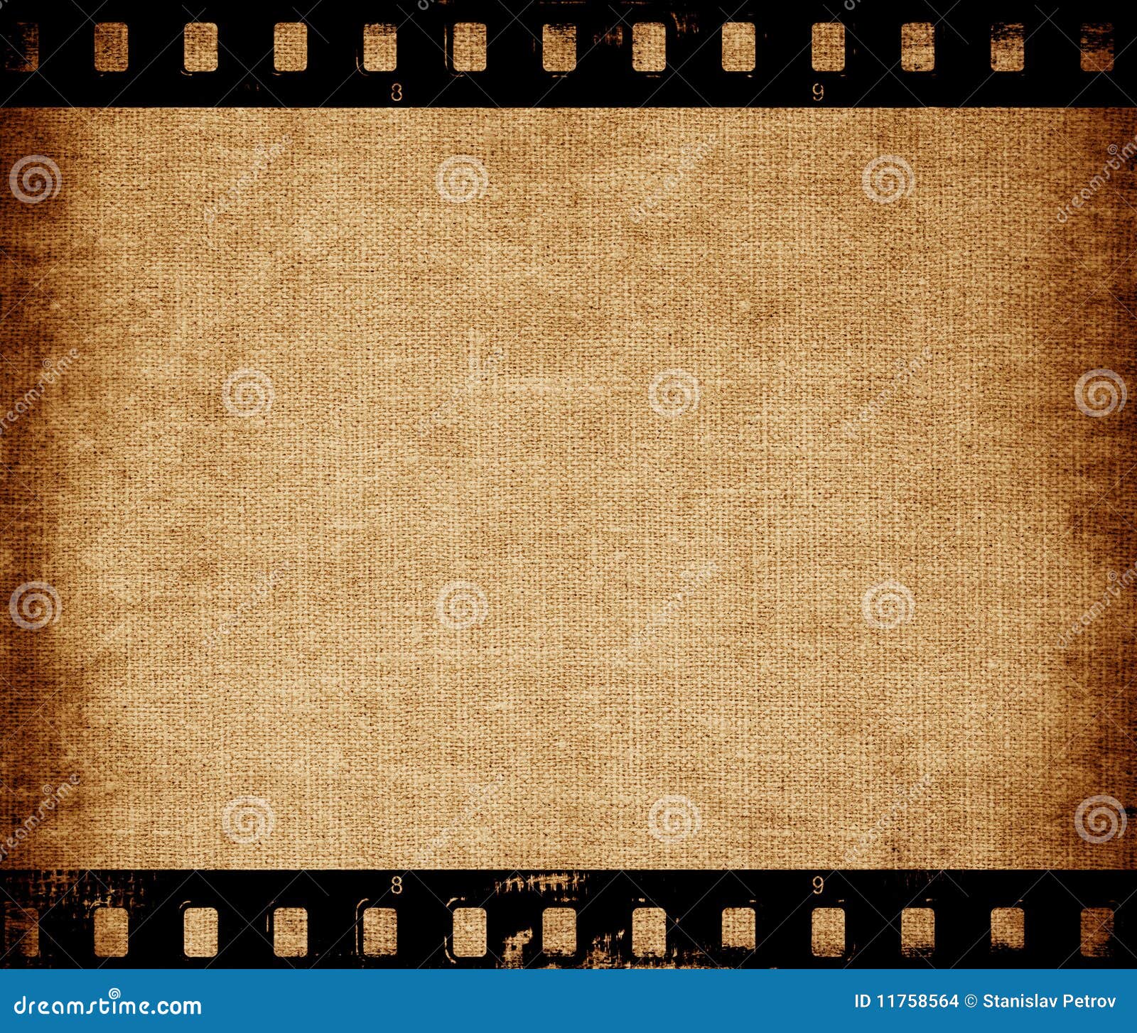 Aged Canvas Texture With Film Strip Border Stock Illustration  Illustration of overlay 